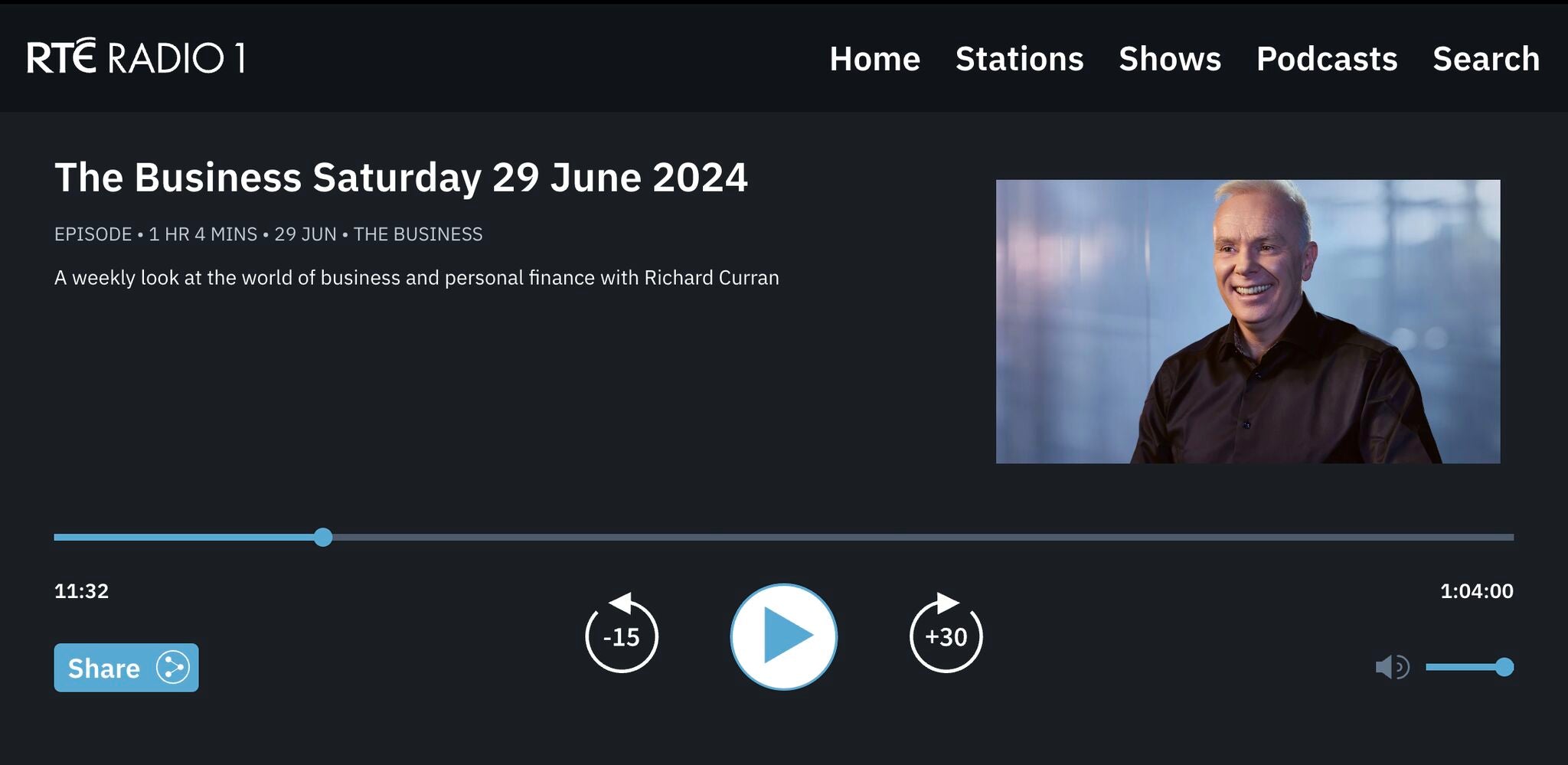 The Business with Richard Curran on RTE Radio 1, - Jack Murphy Ireland