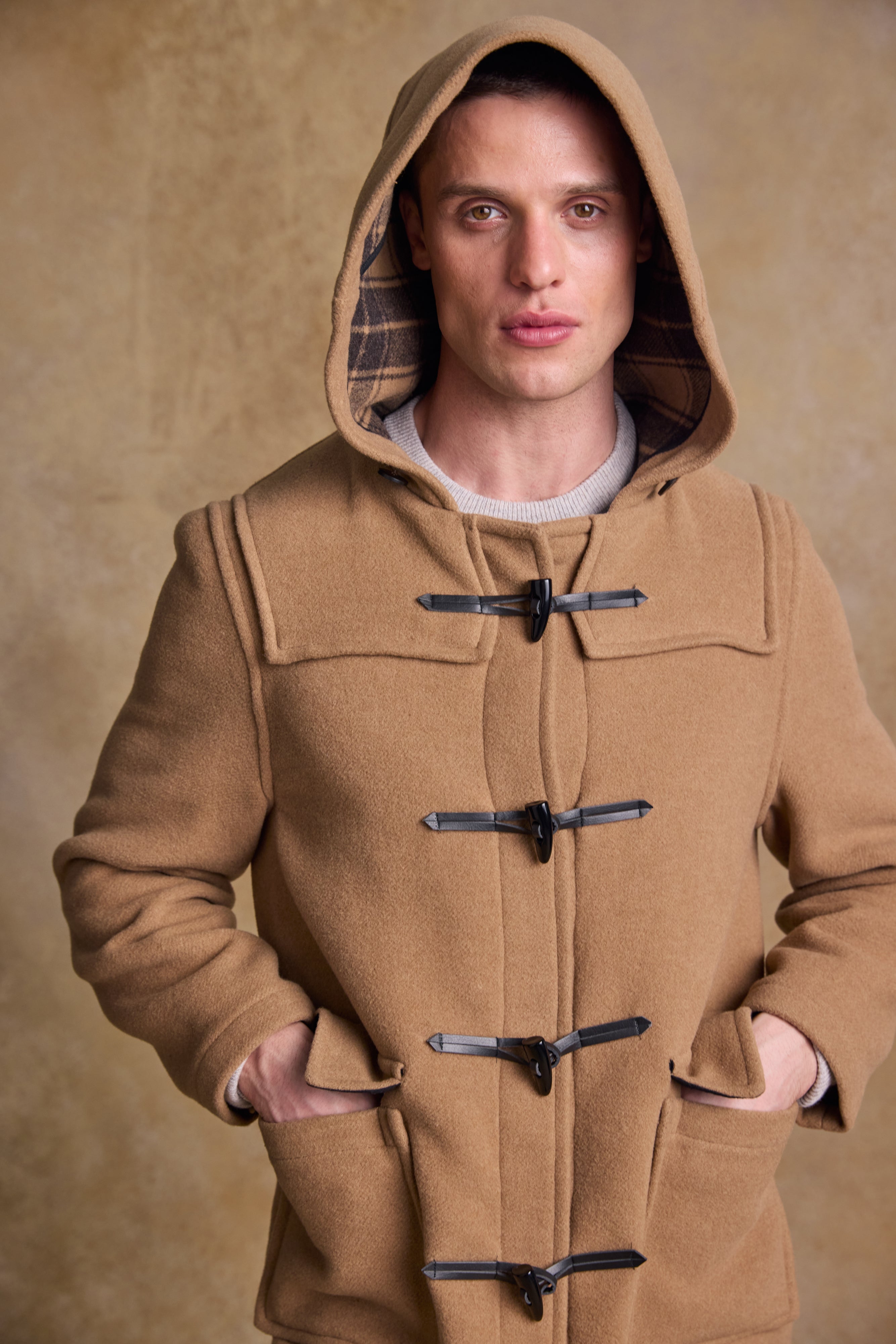 Alex Wool Duffle Coat - Camel