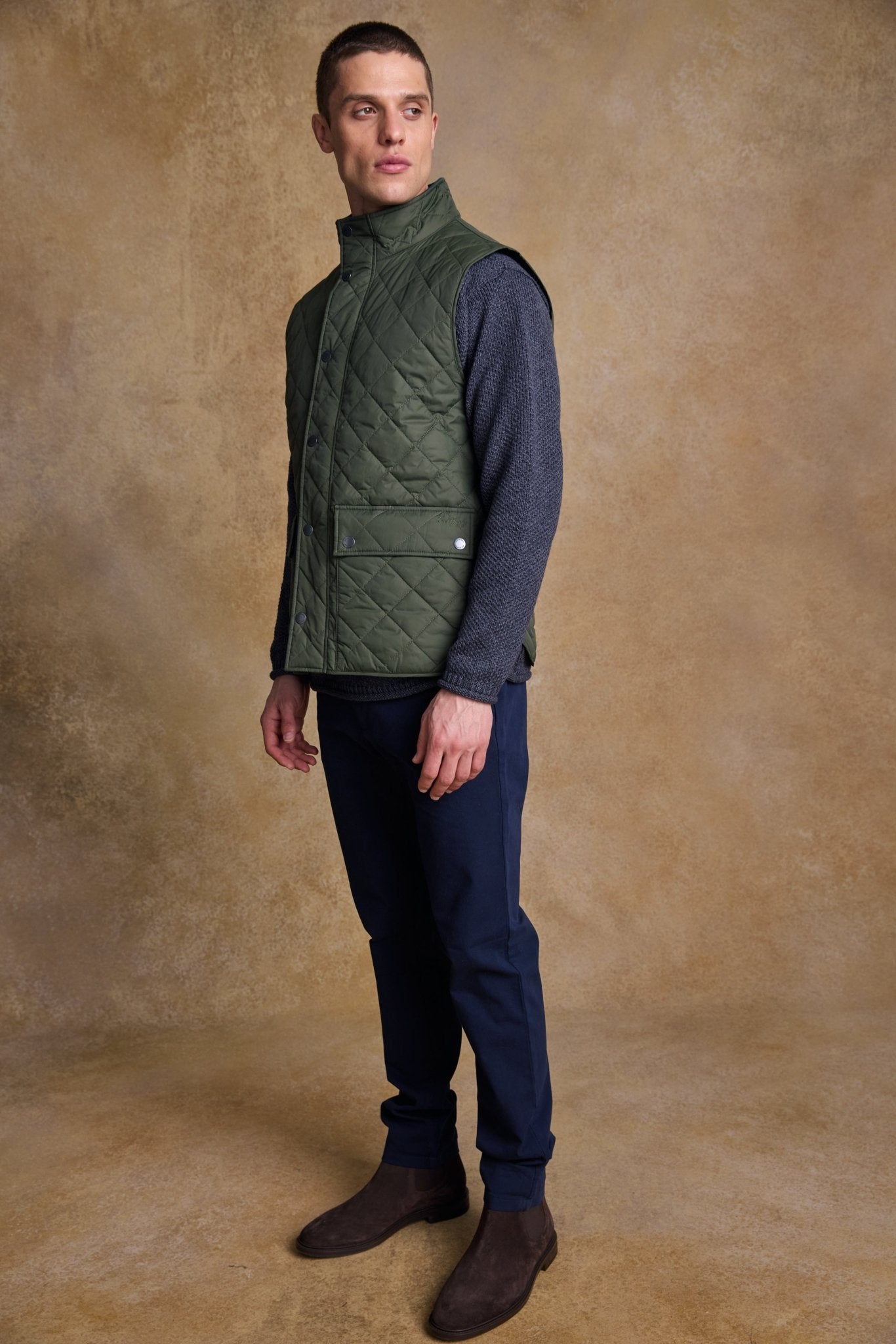 Jack Murphy Ireland - Conor Quilted Gilet - Olive - Quilts & Gilets