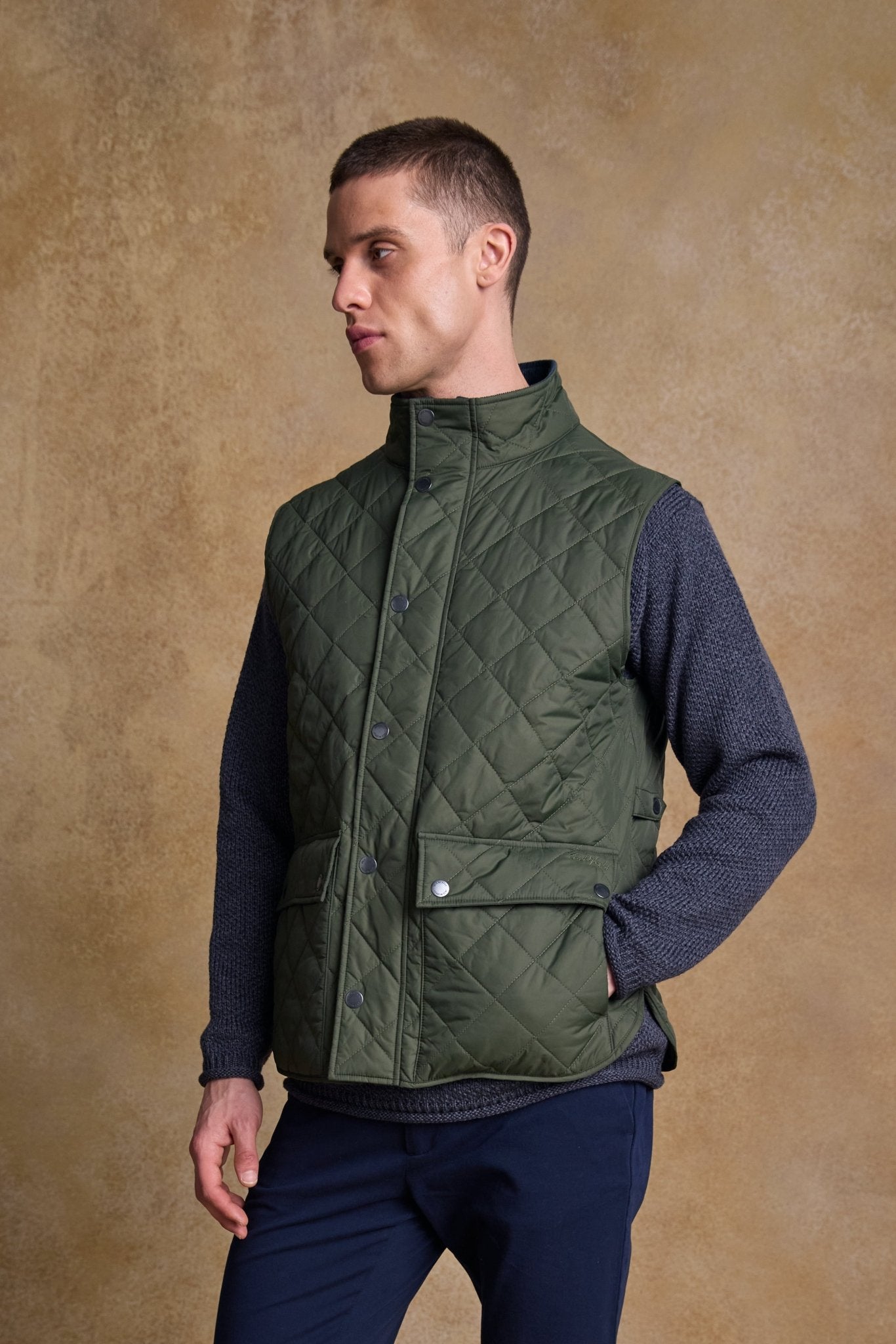 Jack Murphy Ireland - Conor Quilted Gilet - Olive - Quilts & Gilets