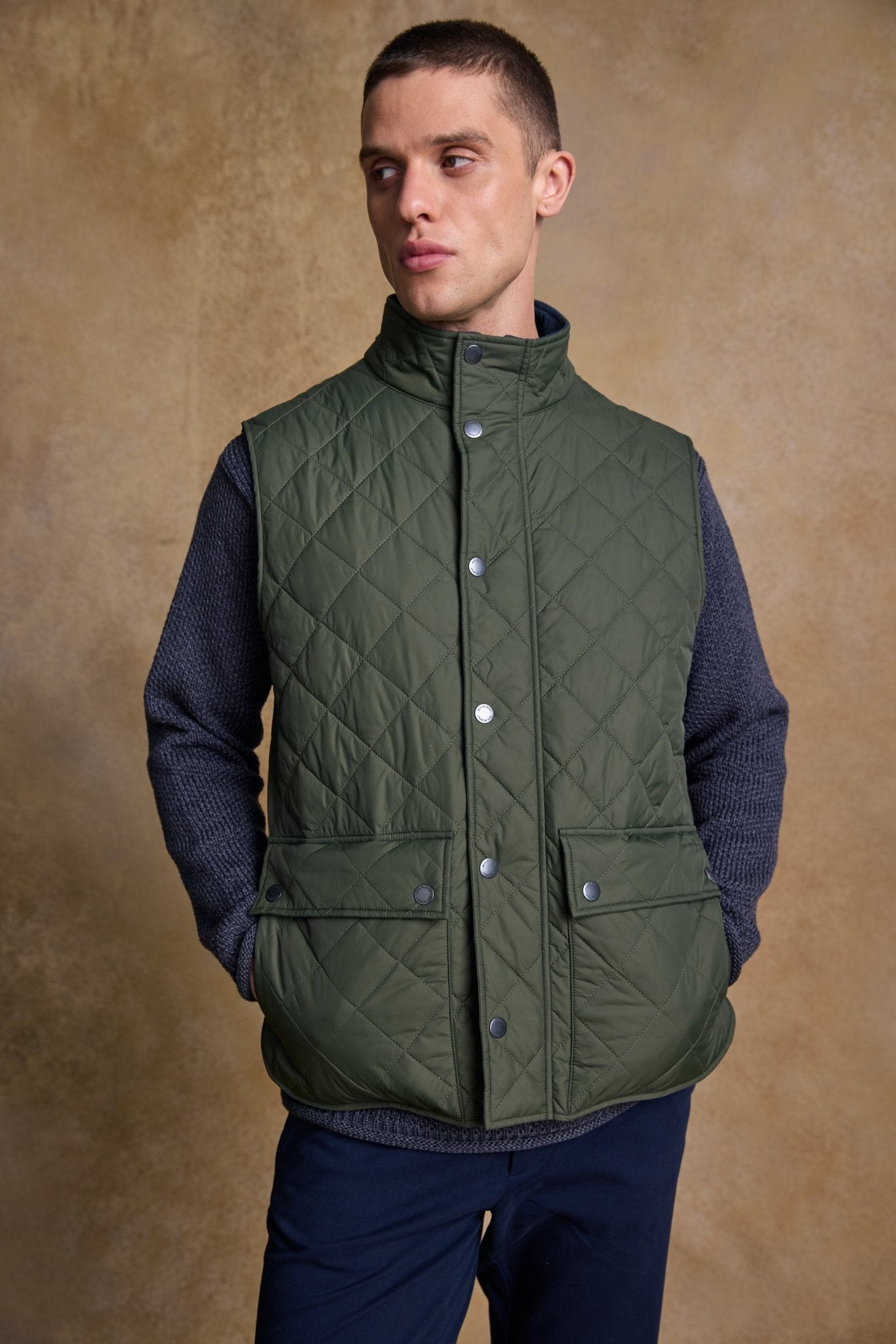 Jack Murphy Ireland - Conor Quilted Gilet - Olive - Quilts & Gilets