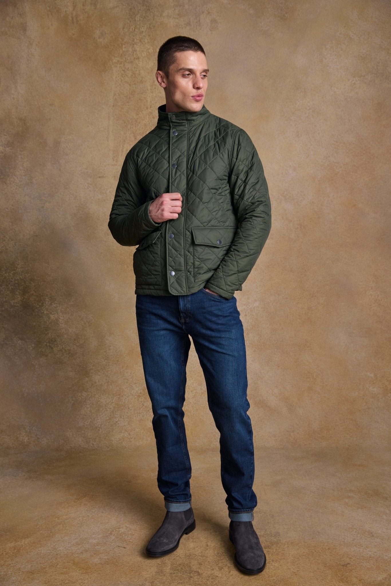 Jack Murphy Ireland - Ronan Quilted Jacket - Olive - Quilts & Gilets