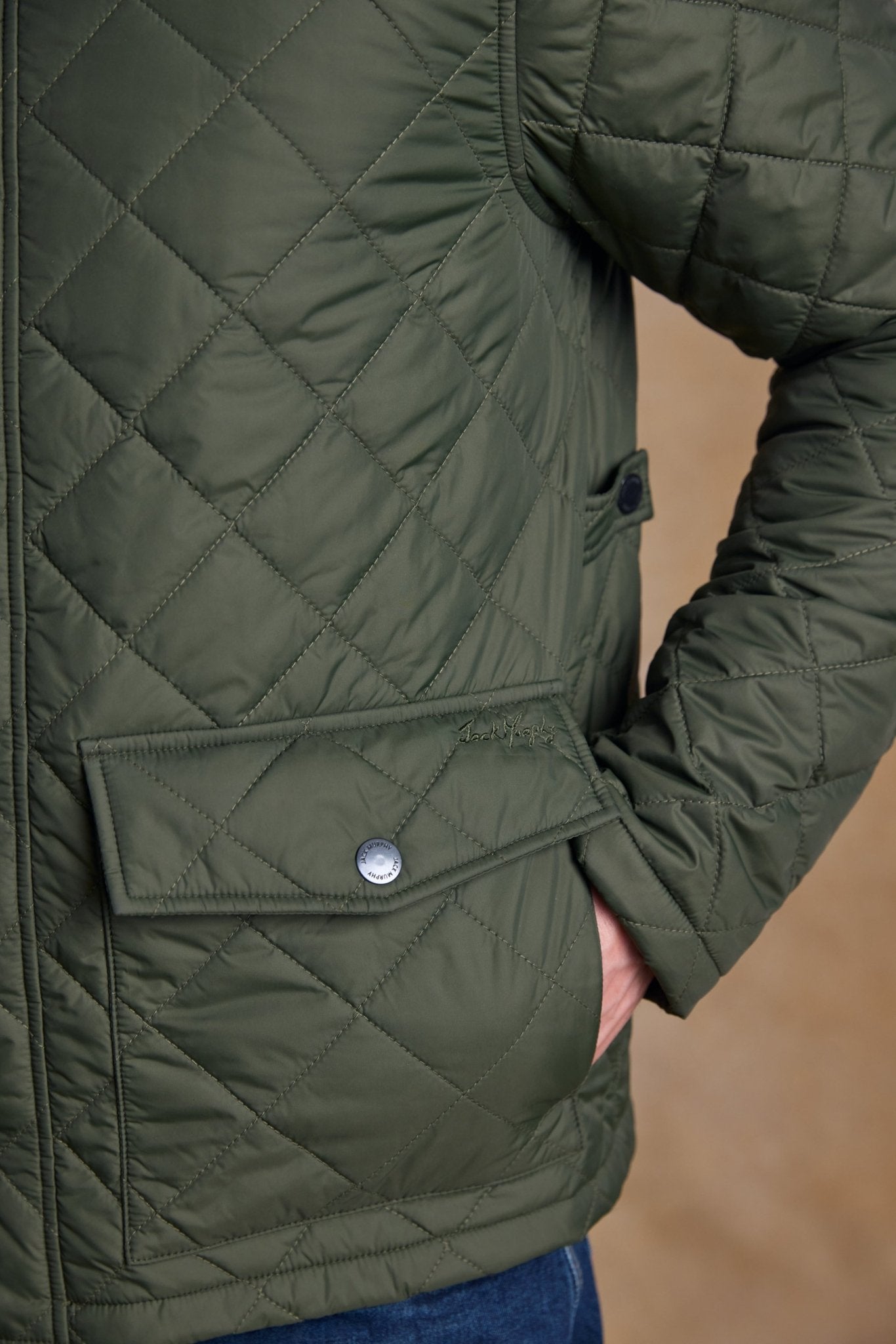 Jack Murphy Ireland - Ronan Quilted Jacket - Olive - Quilts & Gilets