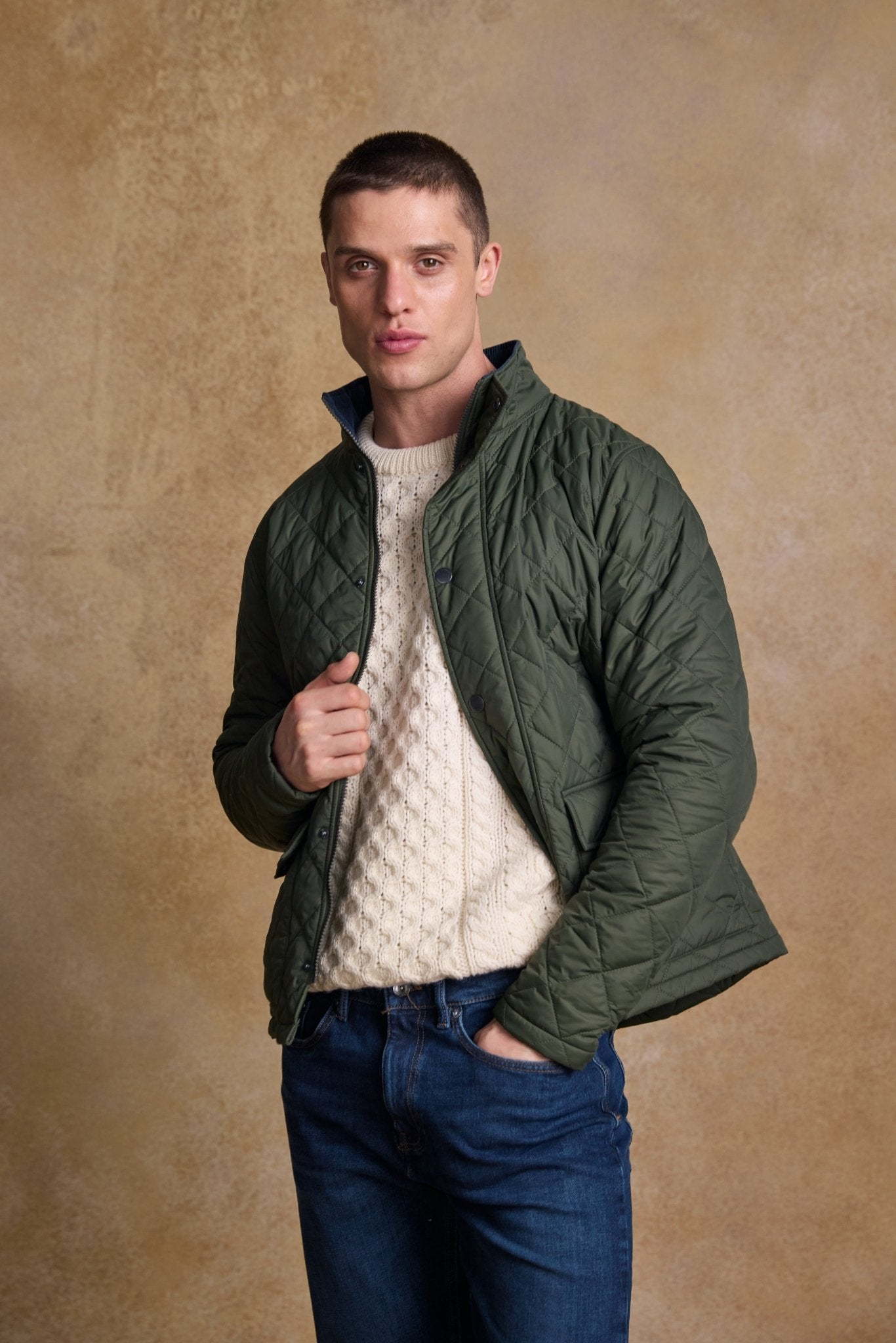 Jack Murphy Ireland - Ronan Quilted Jacket - Olive - Quilts & Gilets