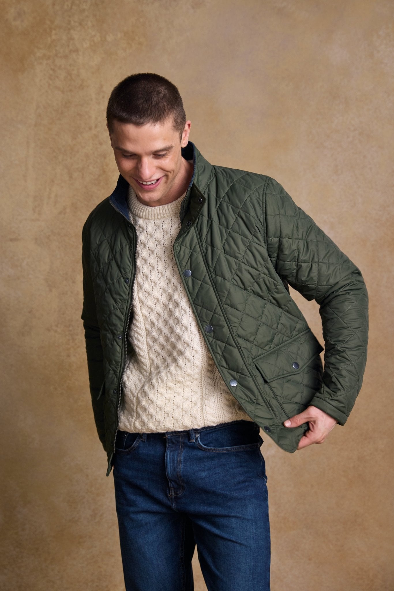Jack Murphy Ireland - Ronan Quilted Jacket - Olive - Quilts & Gilets