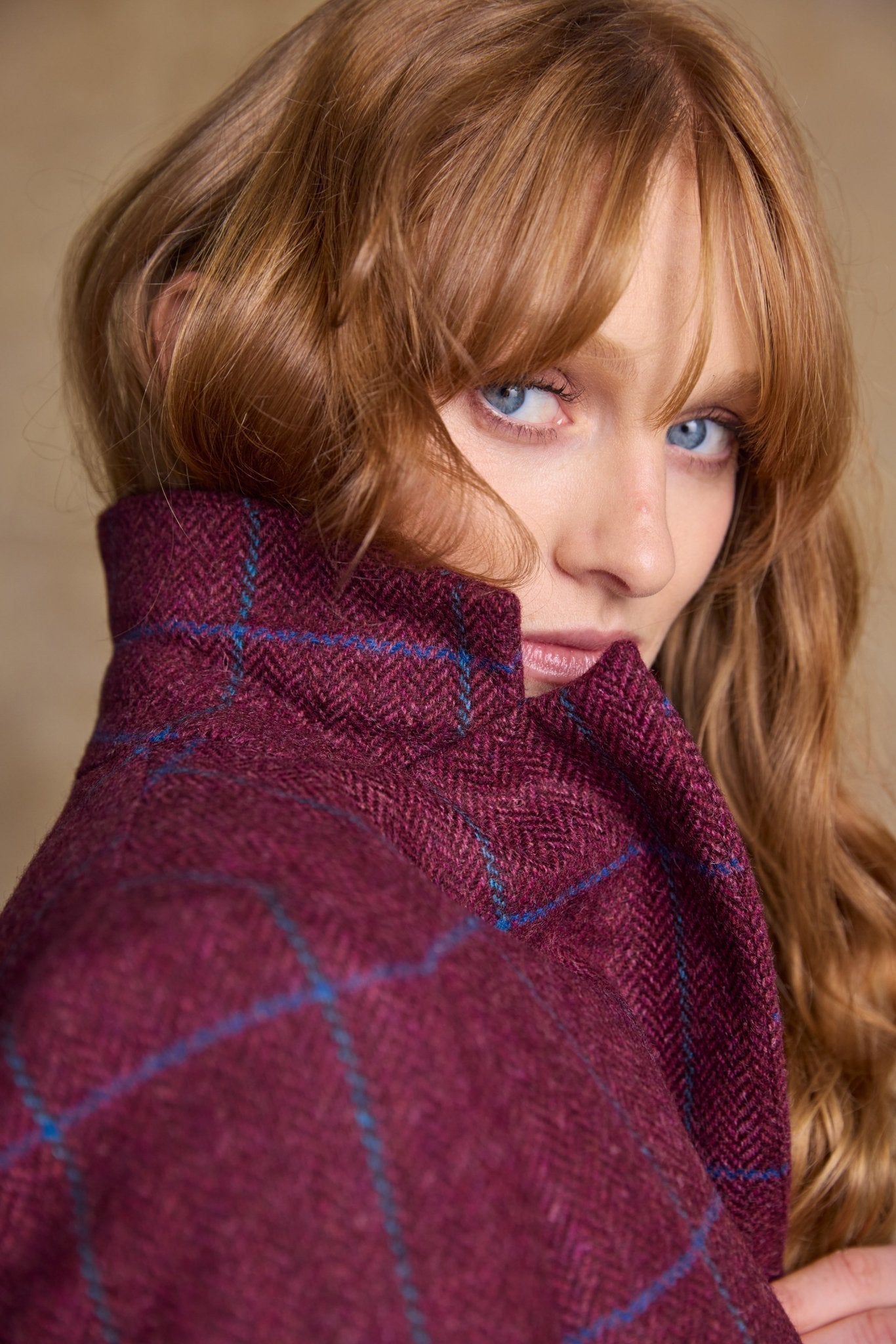 Jack Murphy Ireland - Tara Tweed Hacking Jacket - Rose Herringbone Check - Tweed