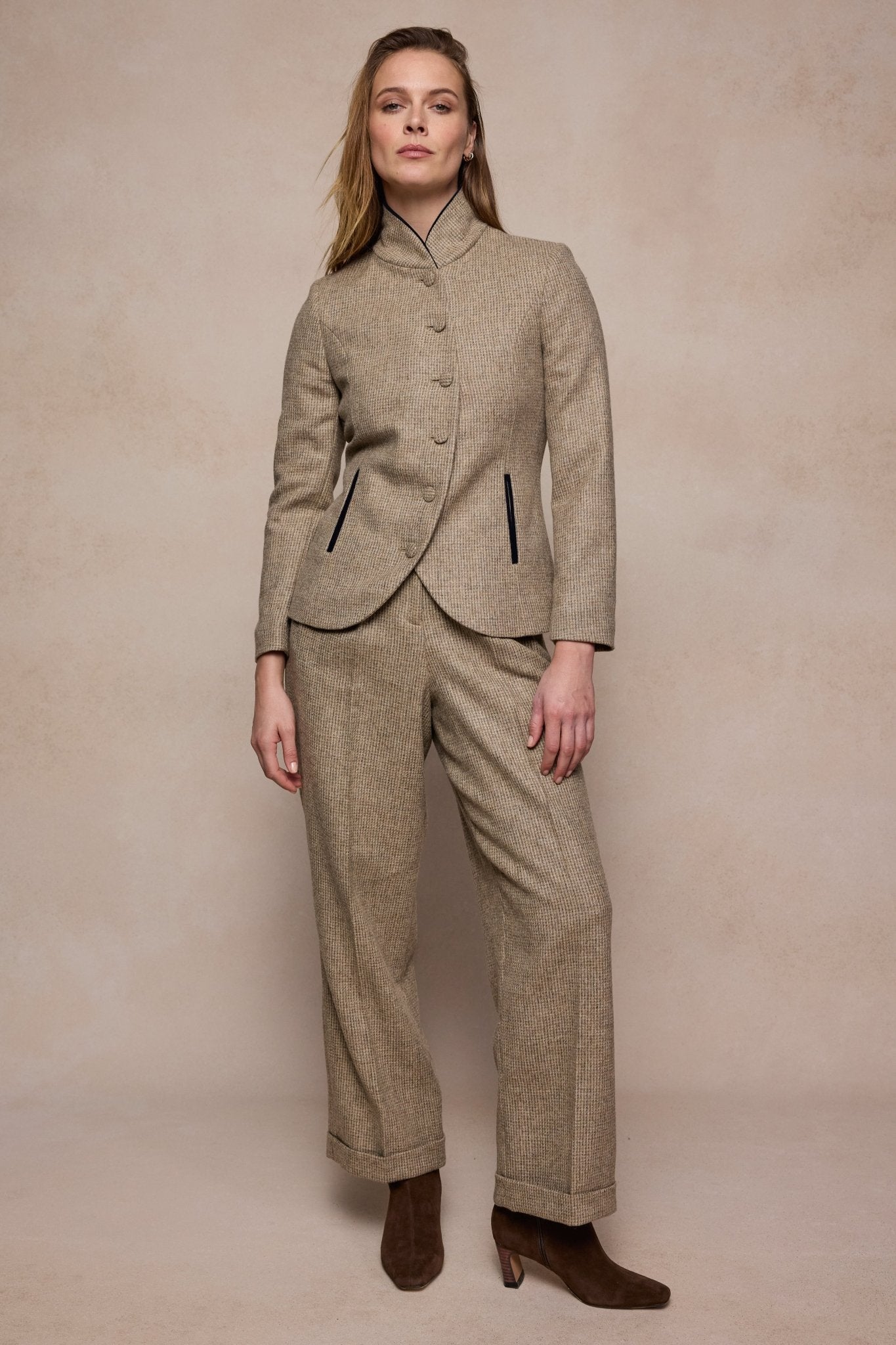 Jack Murphy Clothing - Nicole Tweed Jacket - Barley Weave - Tweed