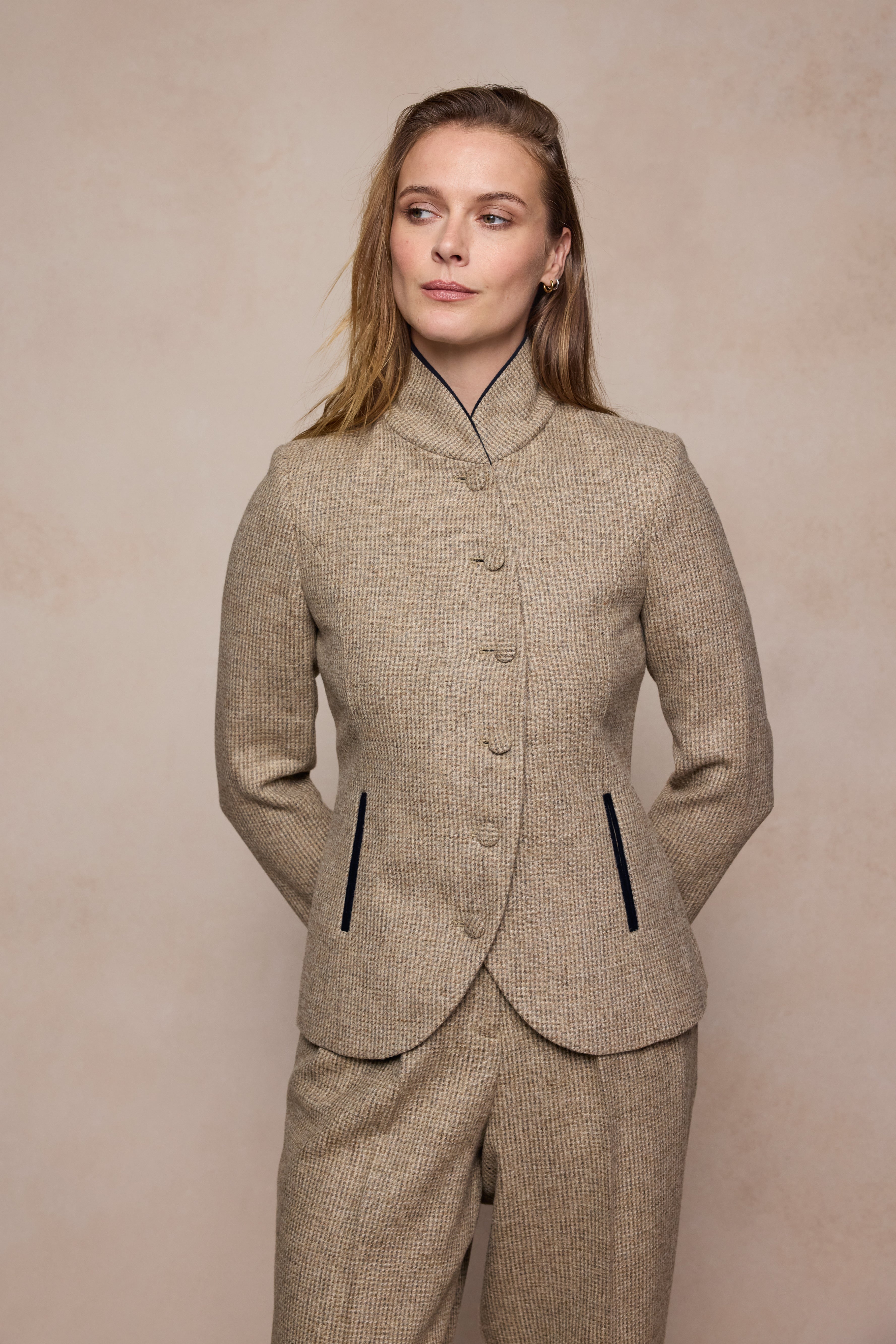 Nicole Tweed Jacket - Barley Weave