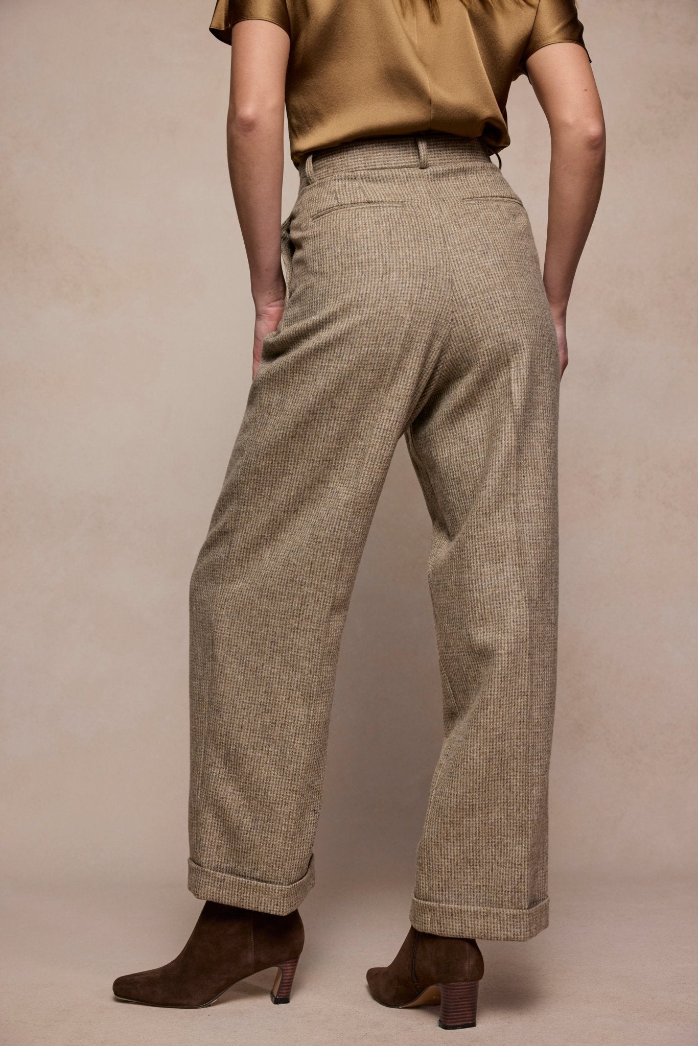 Jack Murphy Clothing - Faye Tweed Trousers - Barely Weave - Tweed