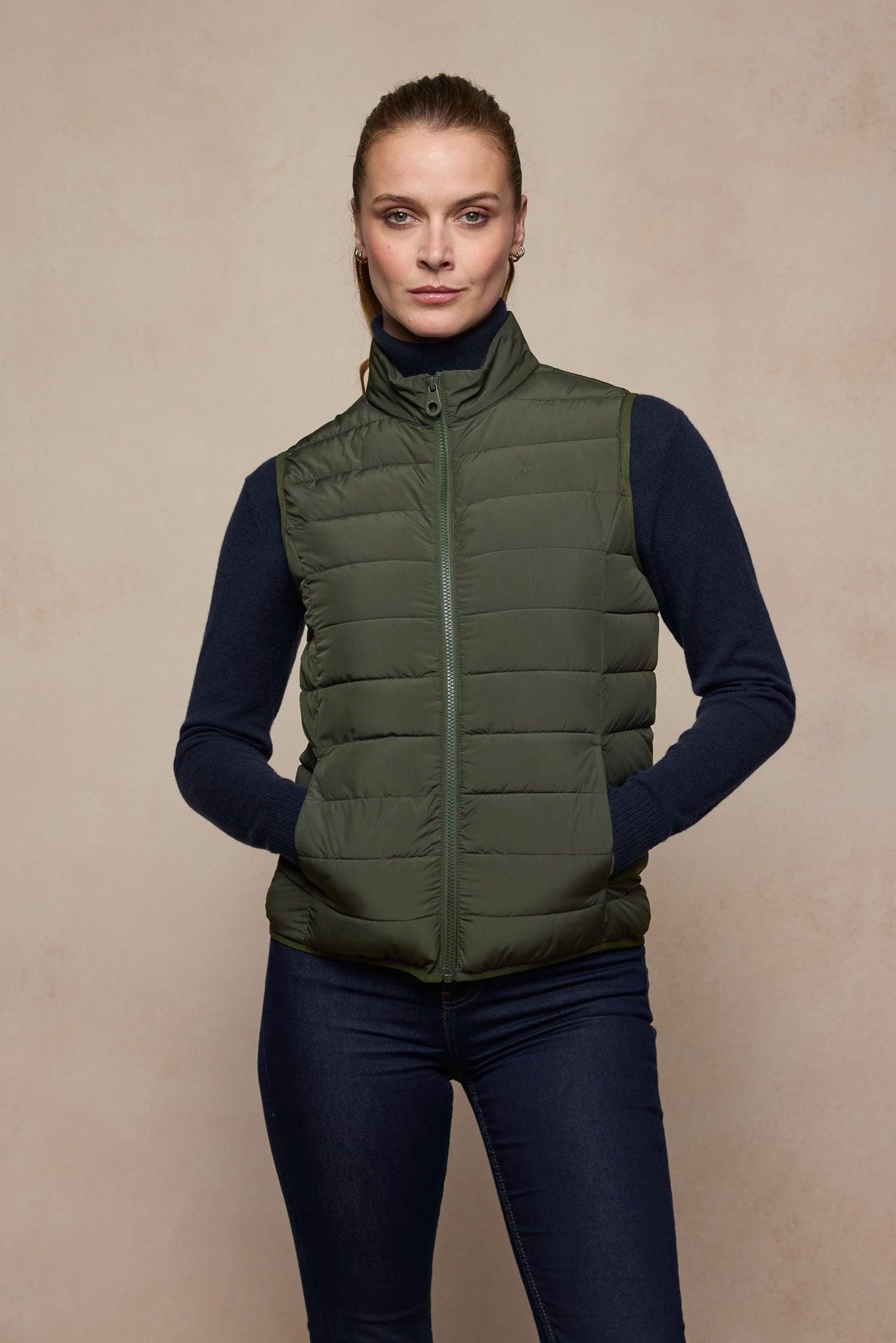Leah Puffa Gilet - Olive