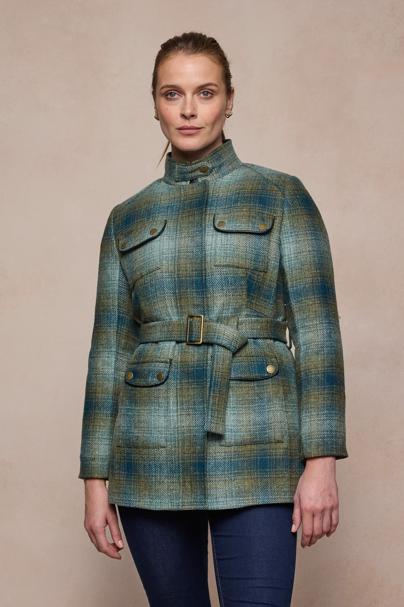 Maeve Tweed Jacket - Ocean Check