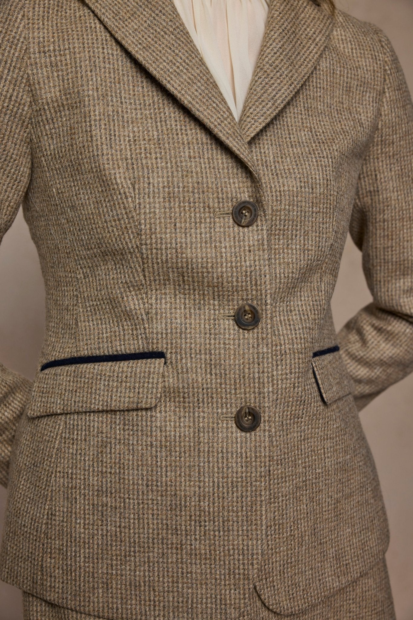 Jack Murphy Clothing - Tara Tweed Hacking Jacket - Barley Weave - Tweed