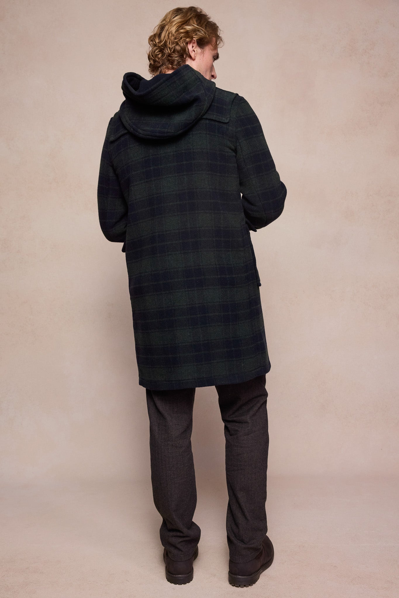 Alex Wool Duffle Coat - Green Tarten