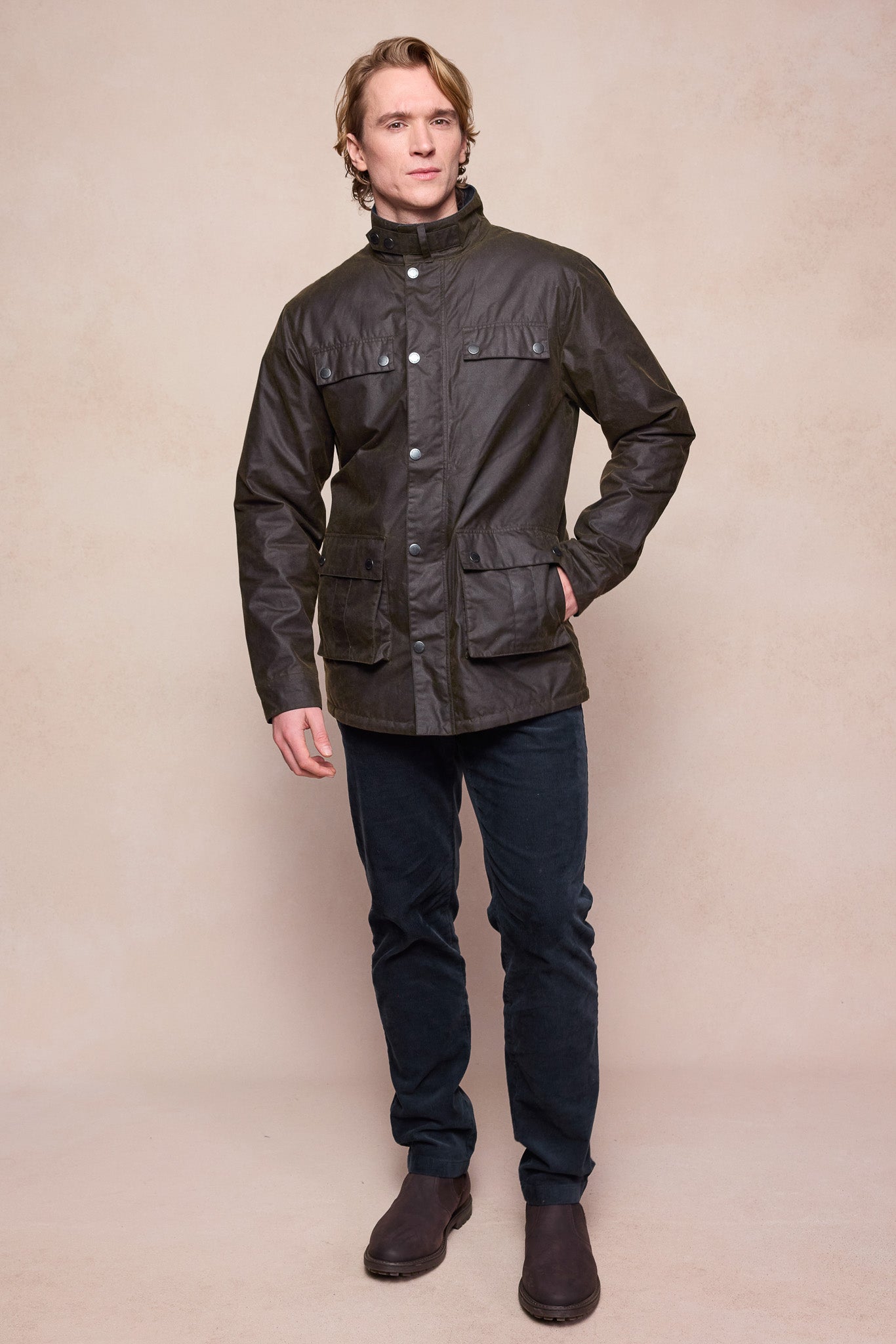 Ciaran Wax Jacket - Rustic Brown