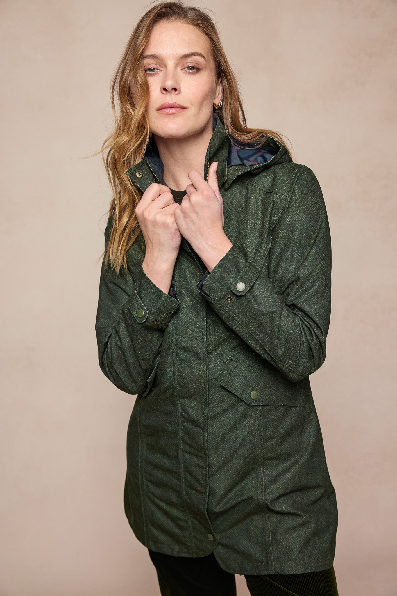 Jack Murphy Clothing - Sophia Waterproof Jacket - Green Fields - Waterproof