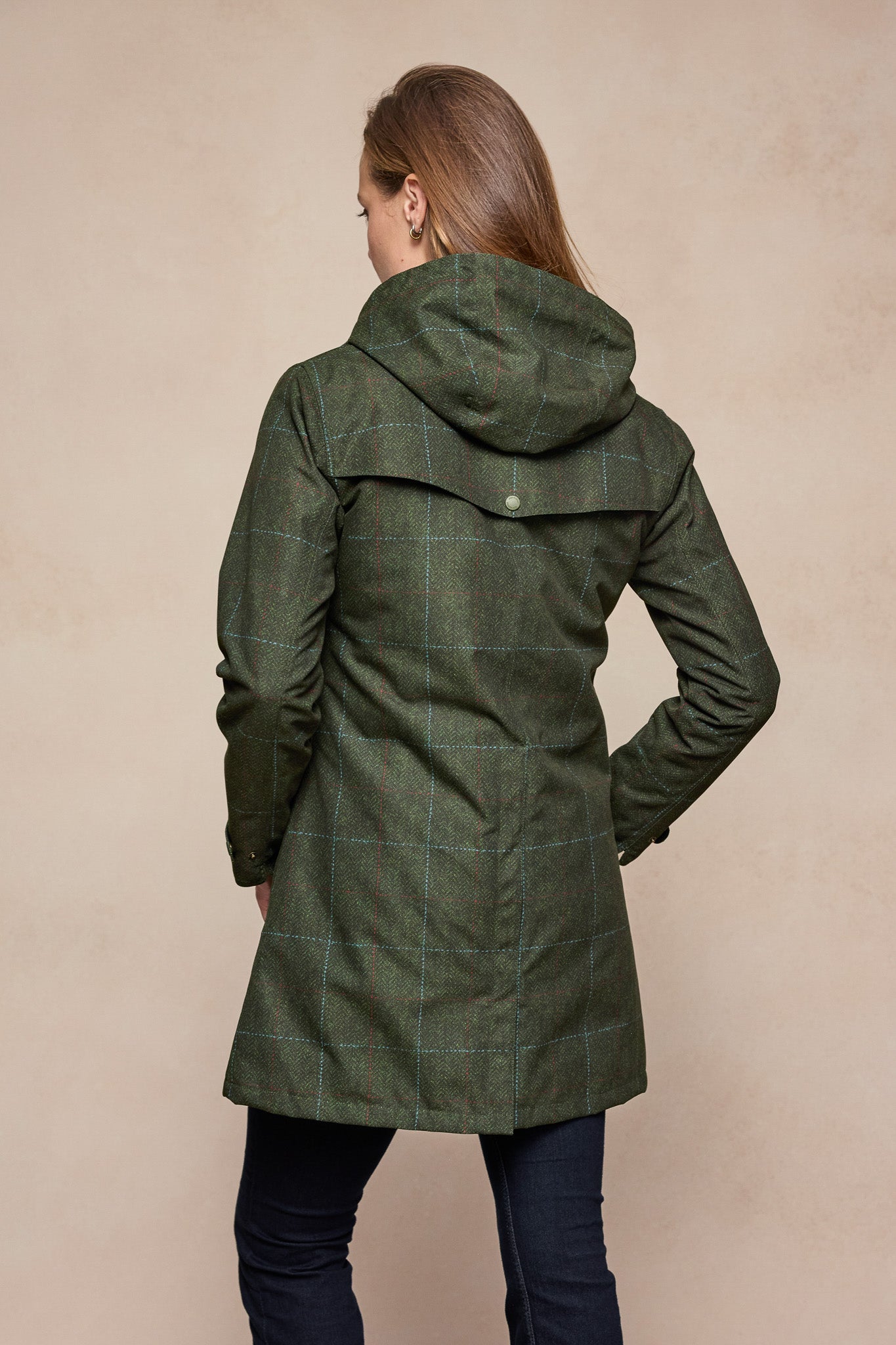 Jack Murphy Clothing - Sophia Waterproof Jacket - Green Windowpane - Waterproof