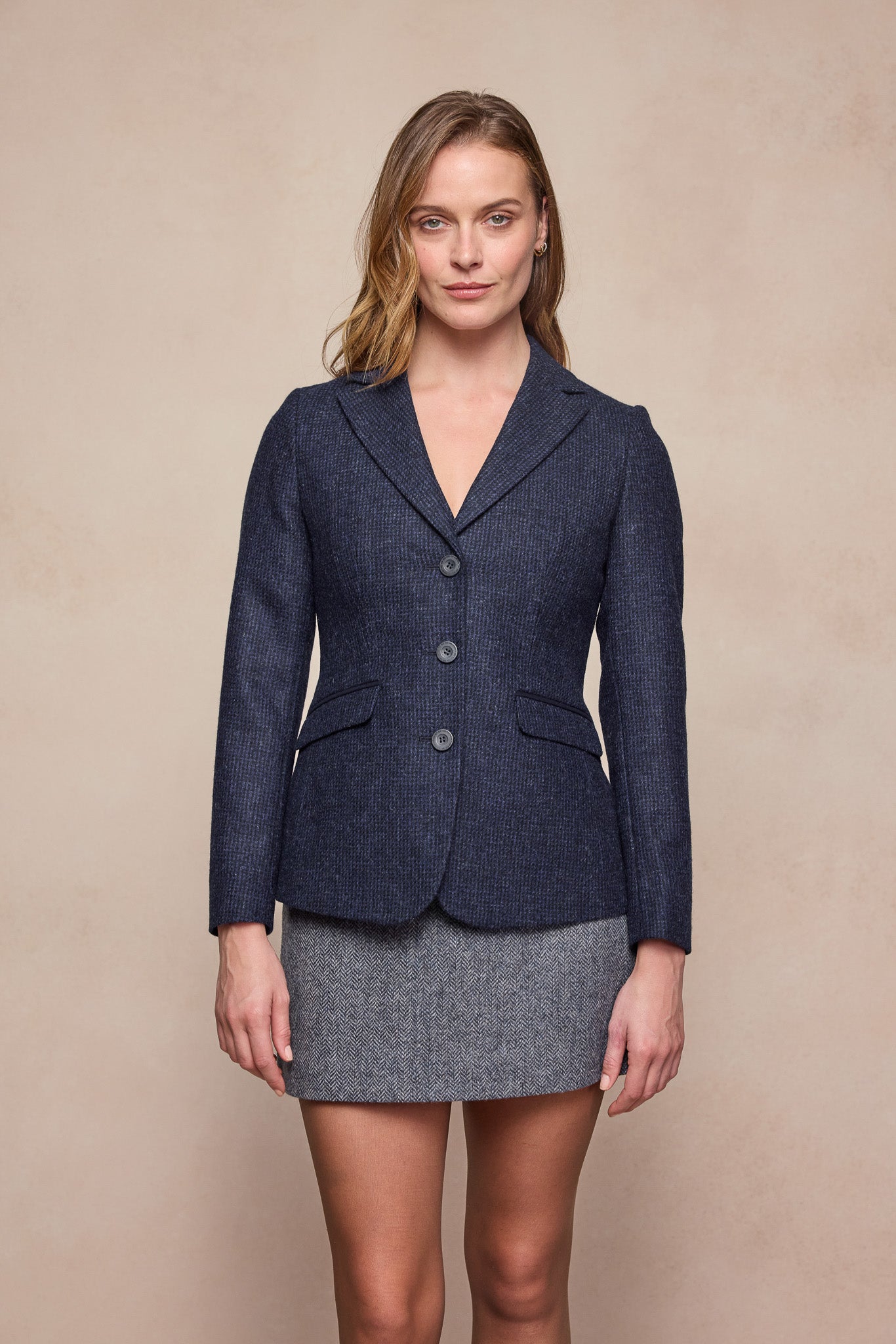 Tara Tweed Hacking Jacket - Imperial Blue