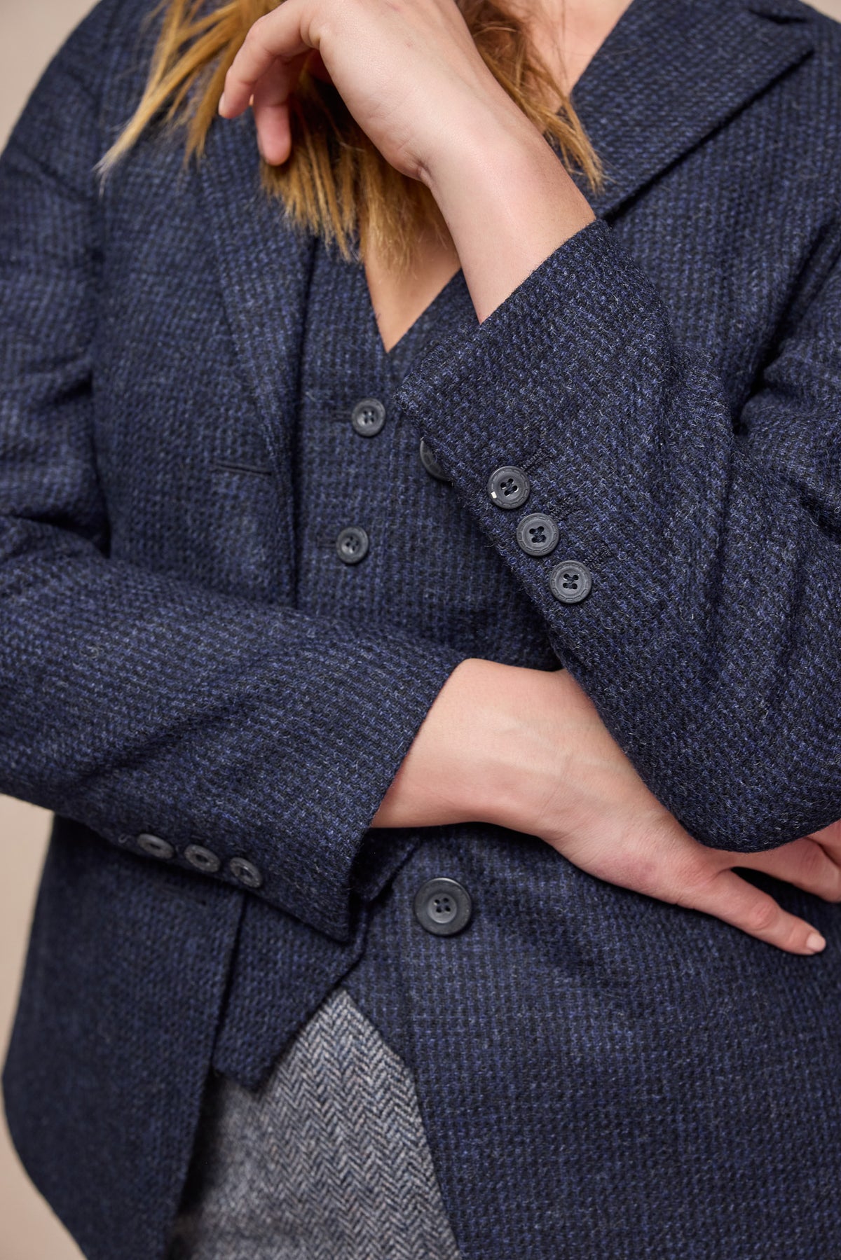 Tara Tweed Hacking Jacket - Imperial Blue