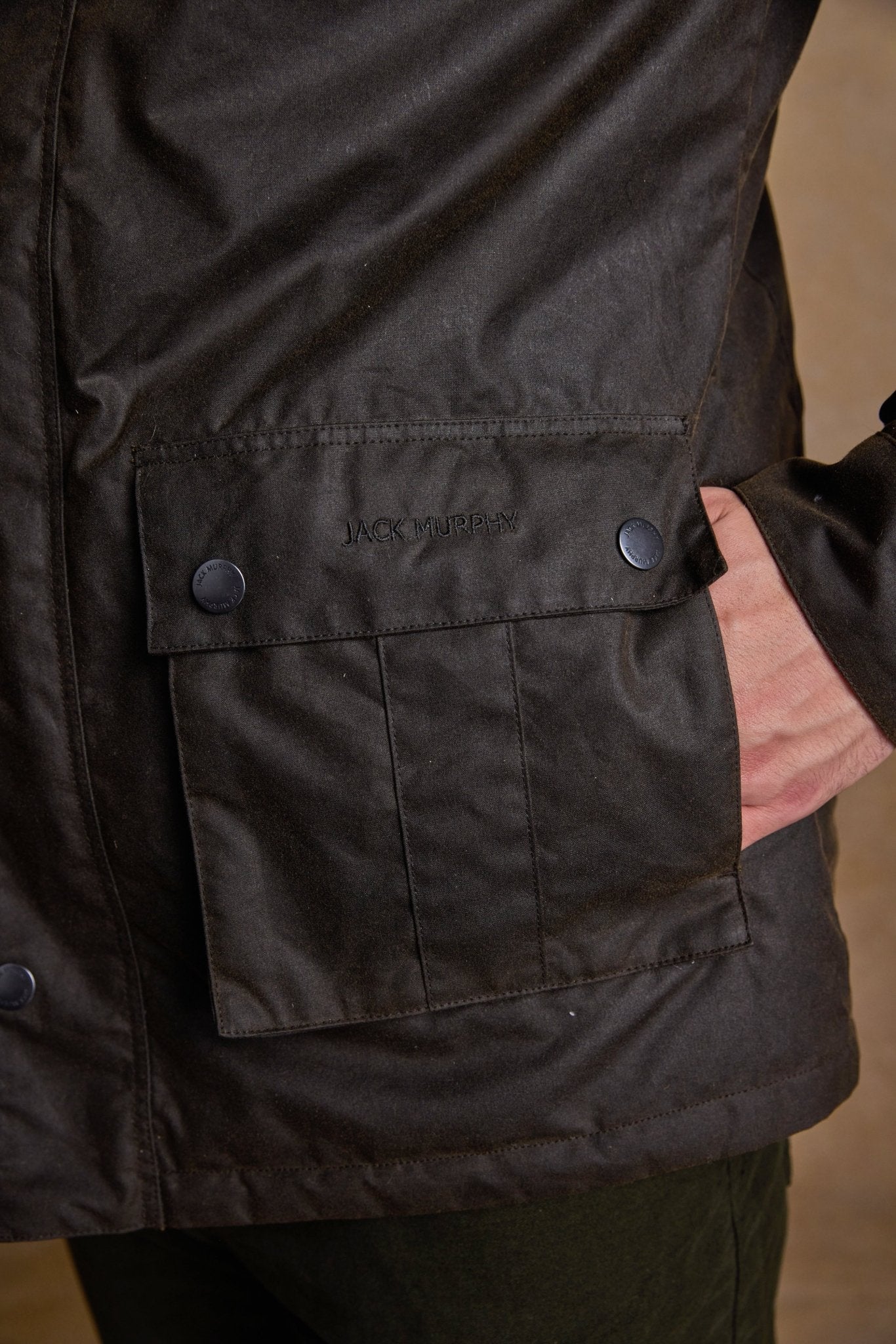 Jack Murphy Clothing - Ciaran Wax Jacket - Olive - Wax