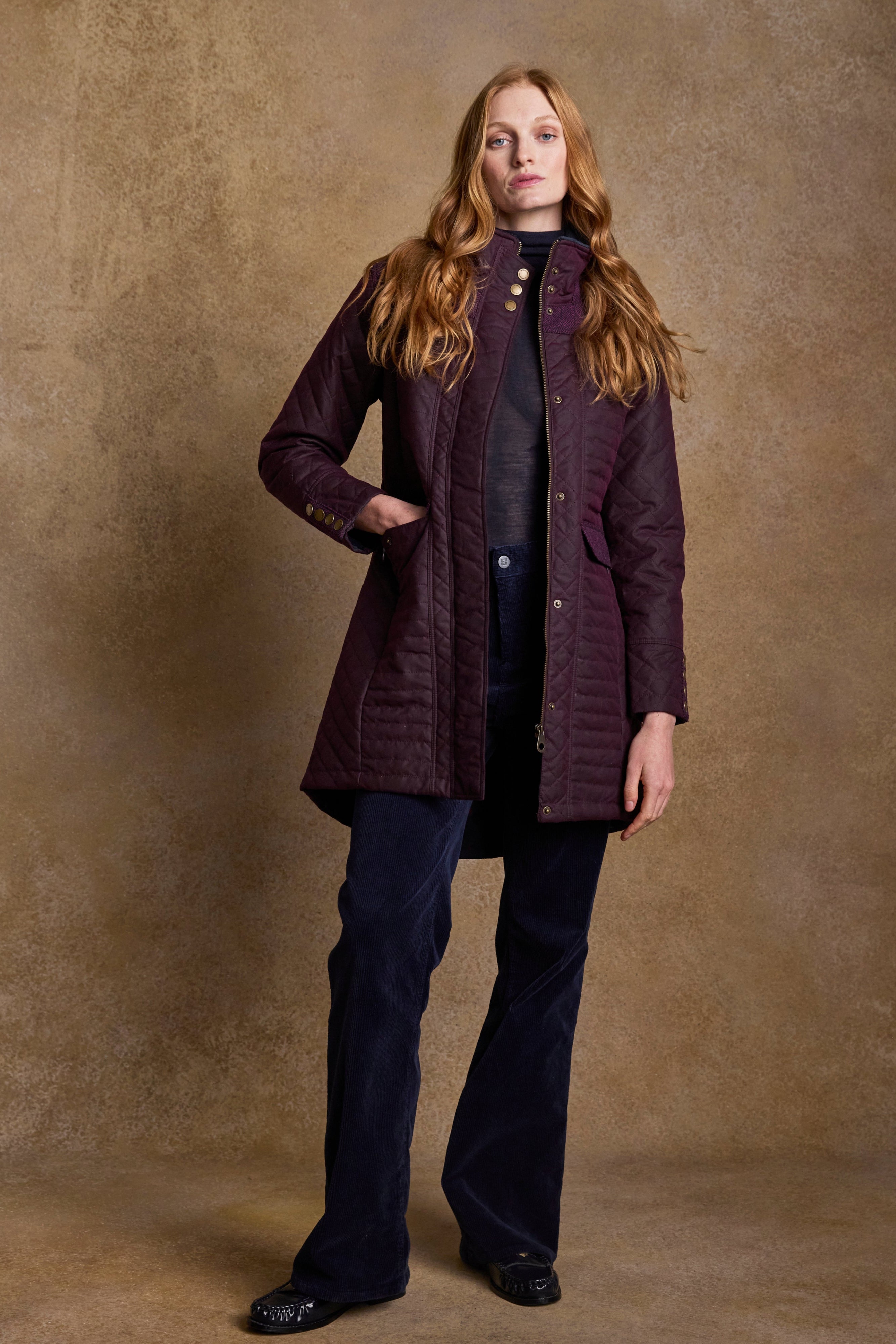 Jodie Wax Coat - Claret