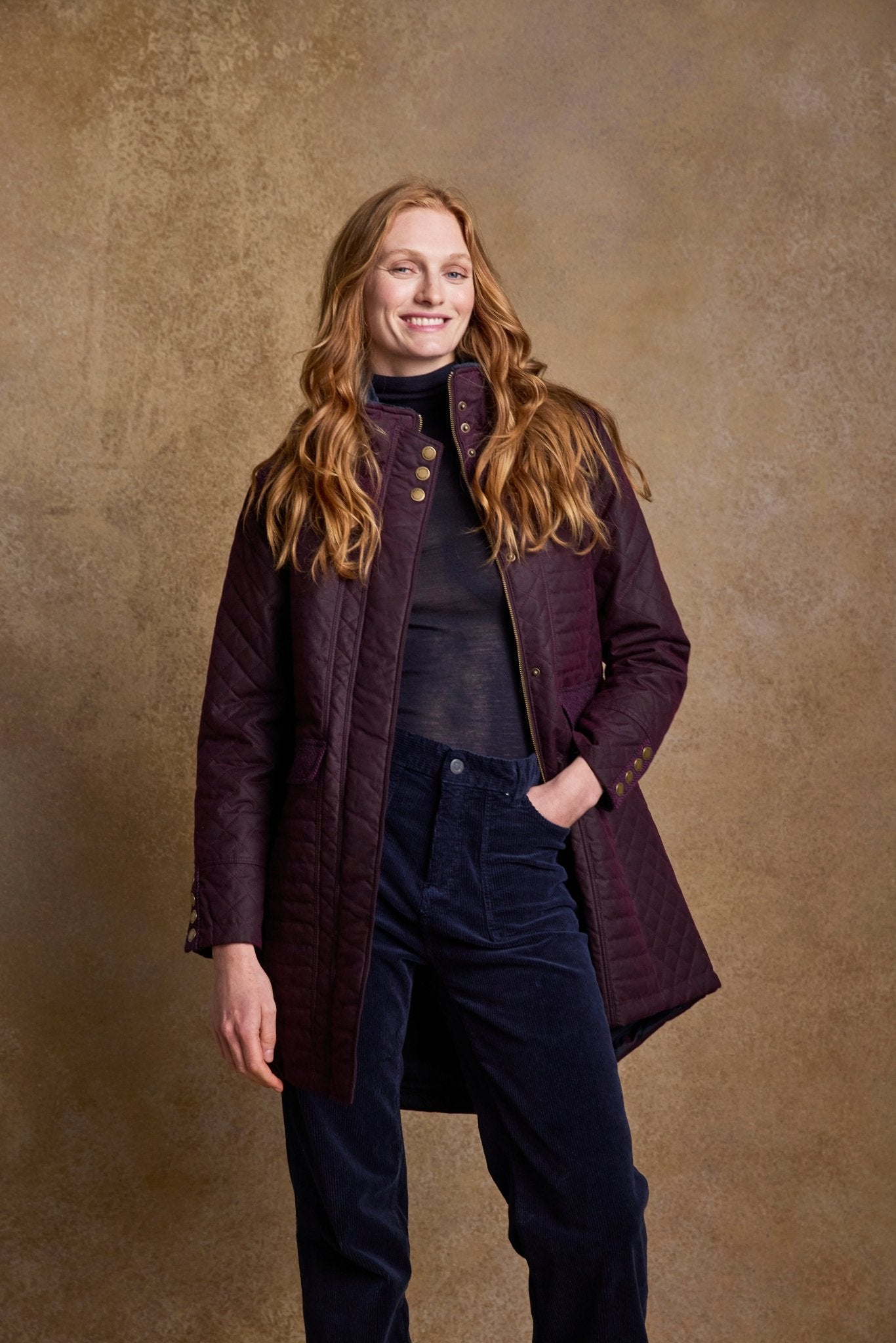 Jack Murphy Clothing - Jodie Wax Coat - Claret - Wax
