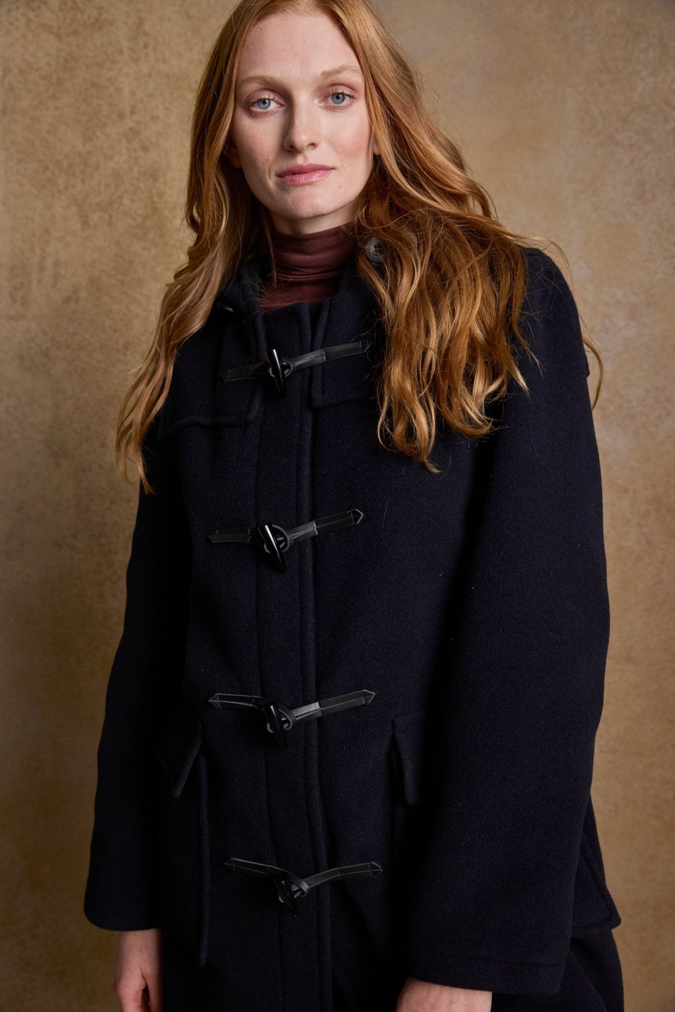 Jack Murphy Clothing - Alex Wool Duffle Coat - Navy - Tweed