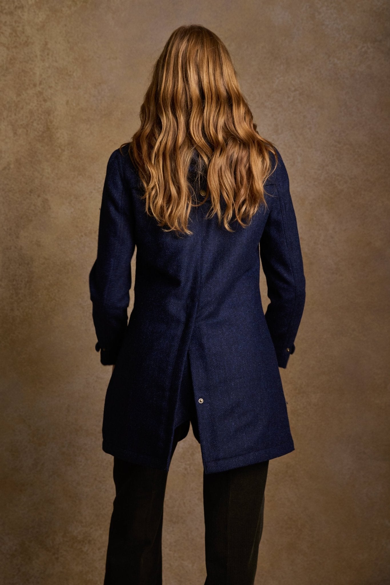 Jack Murphy Ireland - Abbie Tweed Coat - Navy Herringbone - Tweed