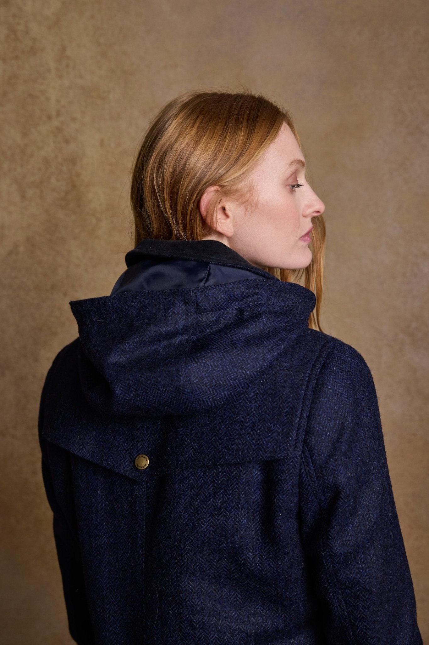 Jack Murphy Ireland - Abbie Tweed Coat - Navy Herringbone - Tweed