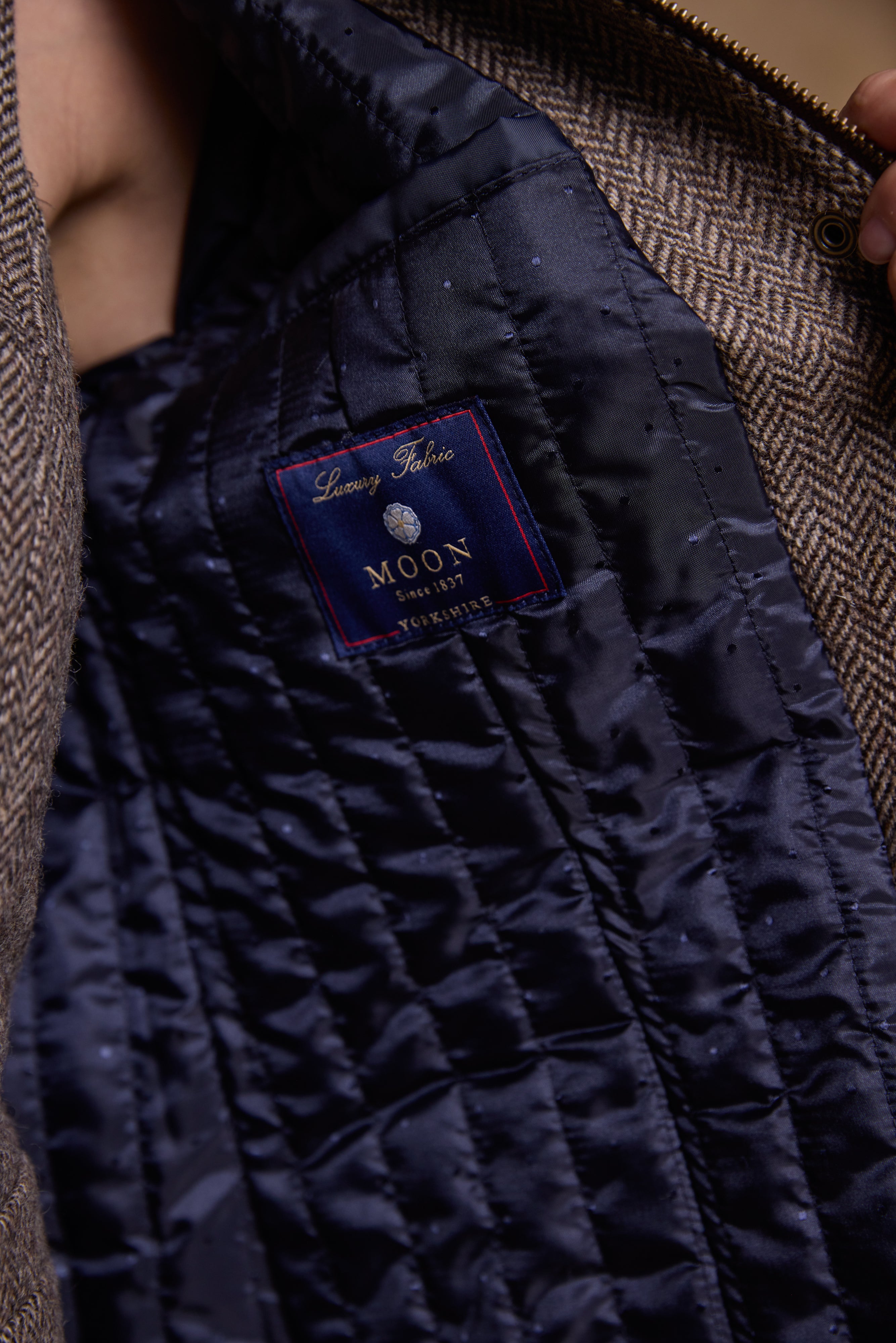 Aine Tweed Jacket - Light Tan Herringbone