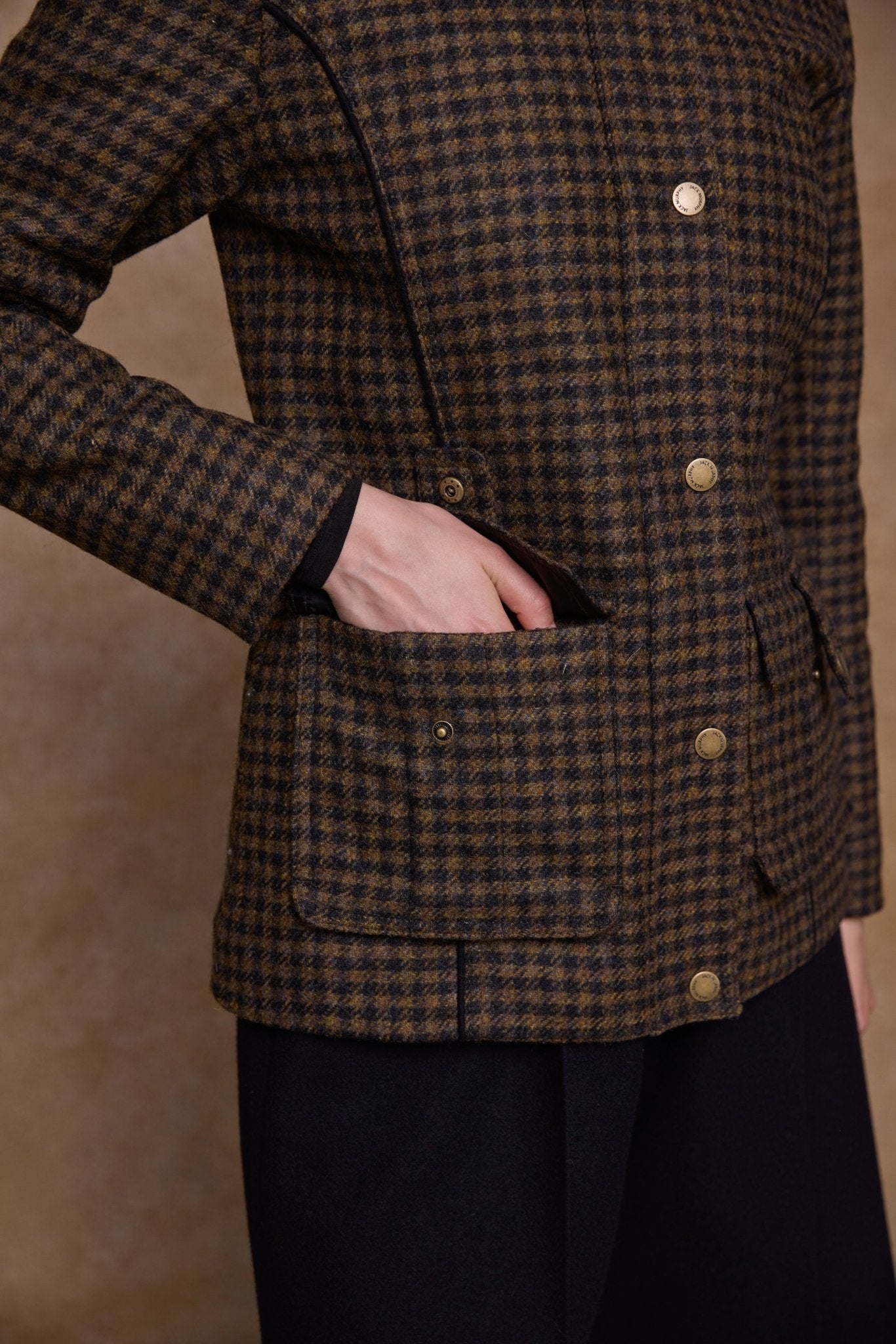 Jack Murphy Clothing - Aine Tweed Jacket - Earth Check - Tweed
