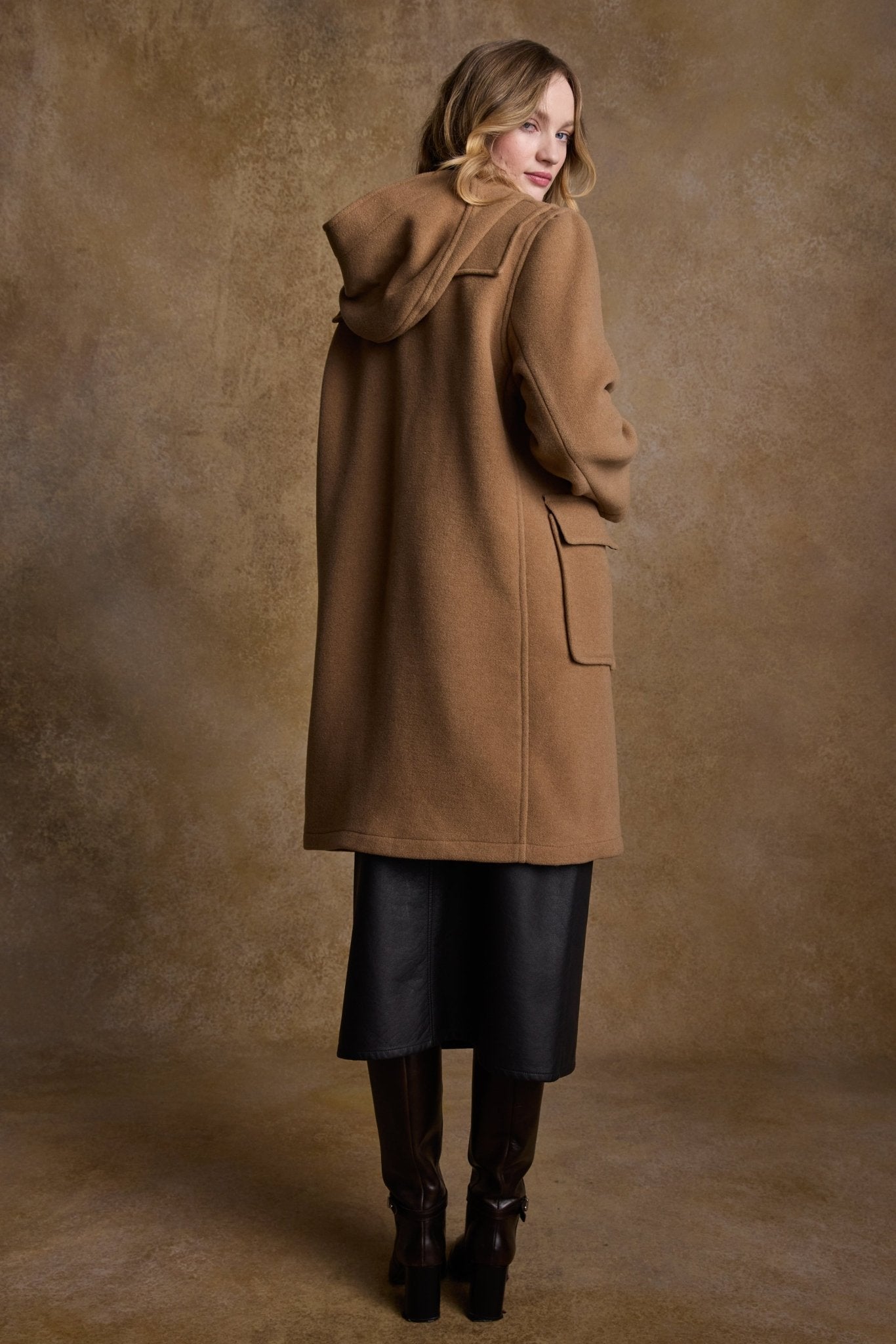 Jack Murphy Clothing - Alex Wool Duffle Coat - Camel - Tweed