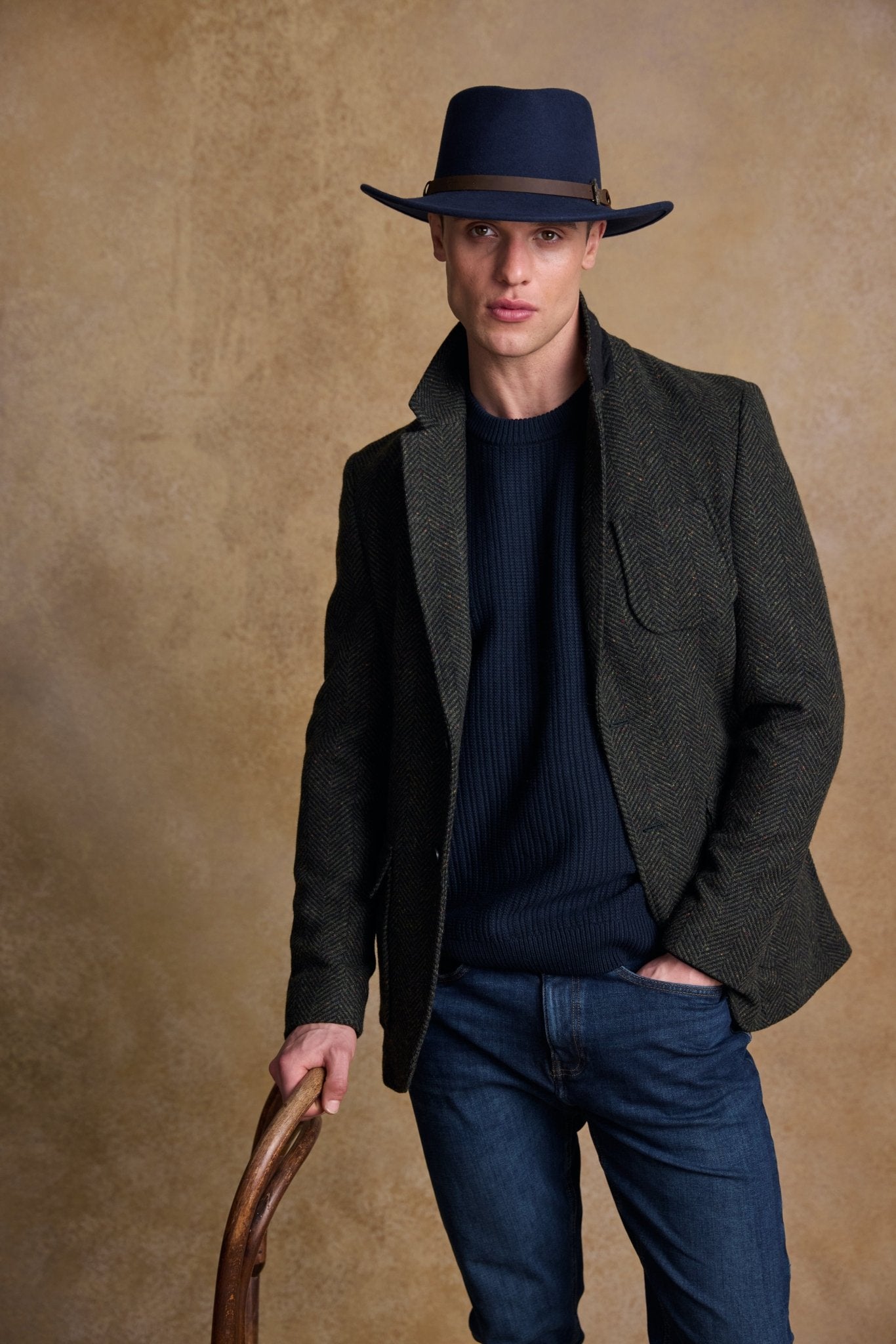 Jack Murphy Clothing - Boston Felt Hat - Navy - Hats