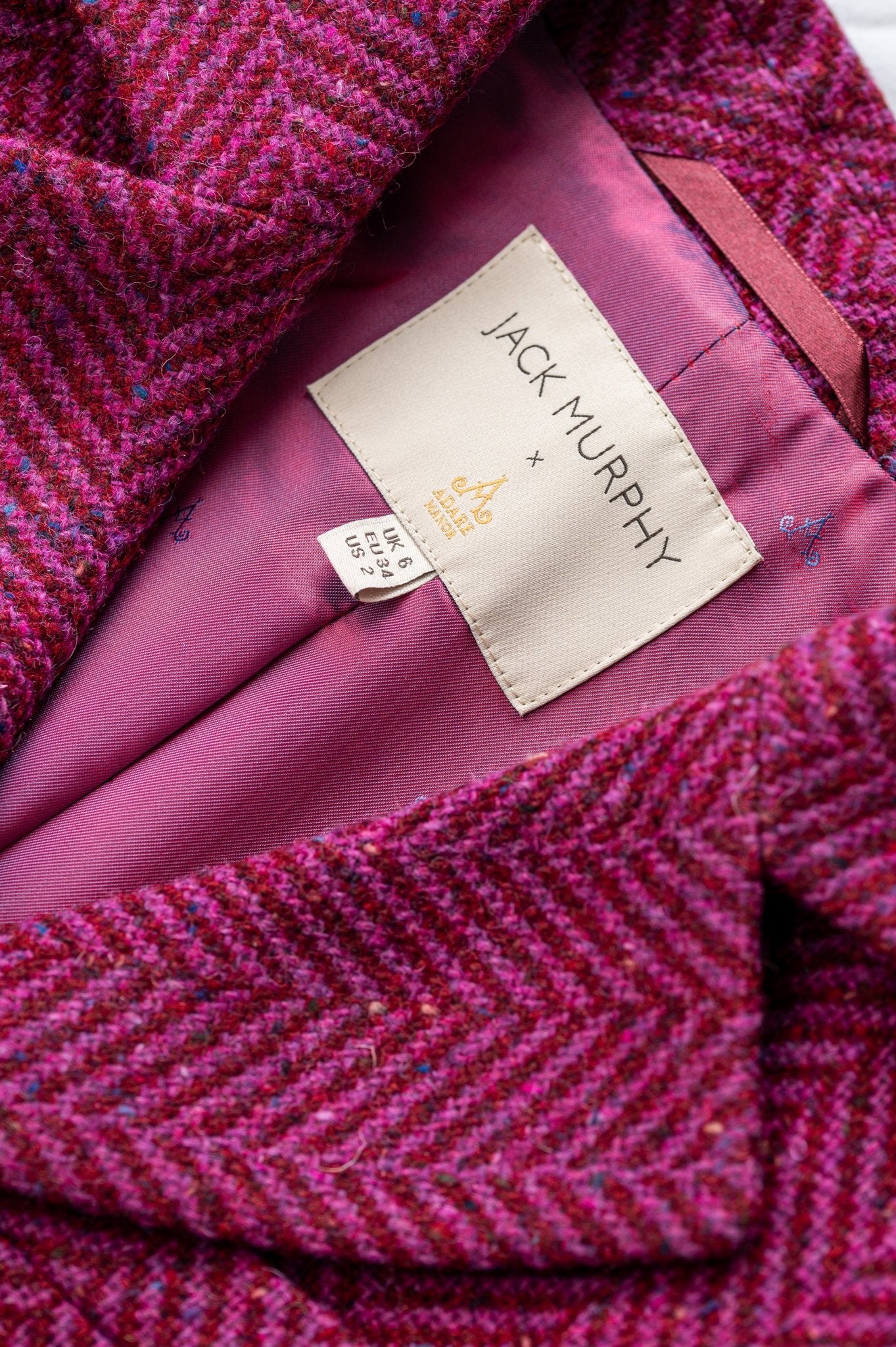 Jack Murphy Clothing - Nora Tweed Blazer - Wild Burren Rose - Tweed