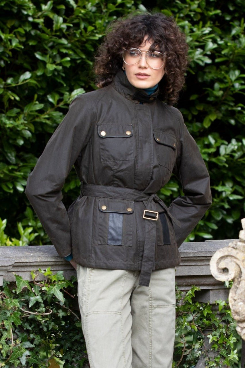 Jack Murphy Ireland - Cara Utility Wax Jacket - Olive - Wax