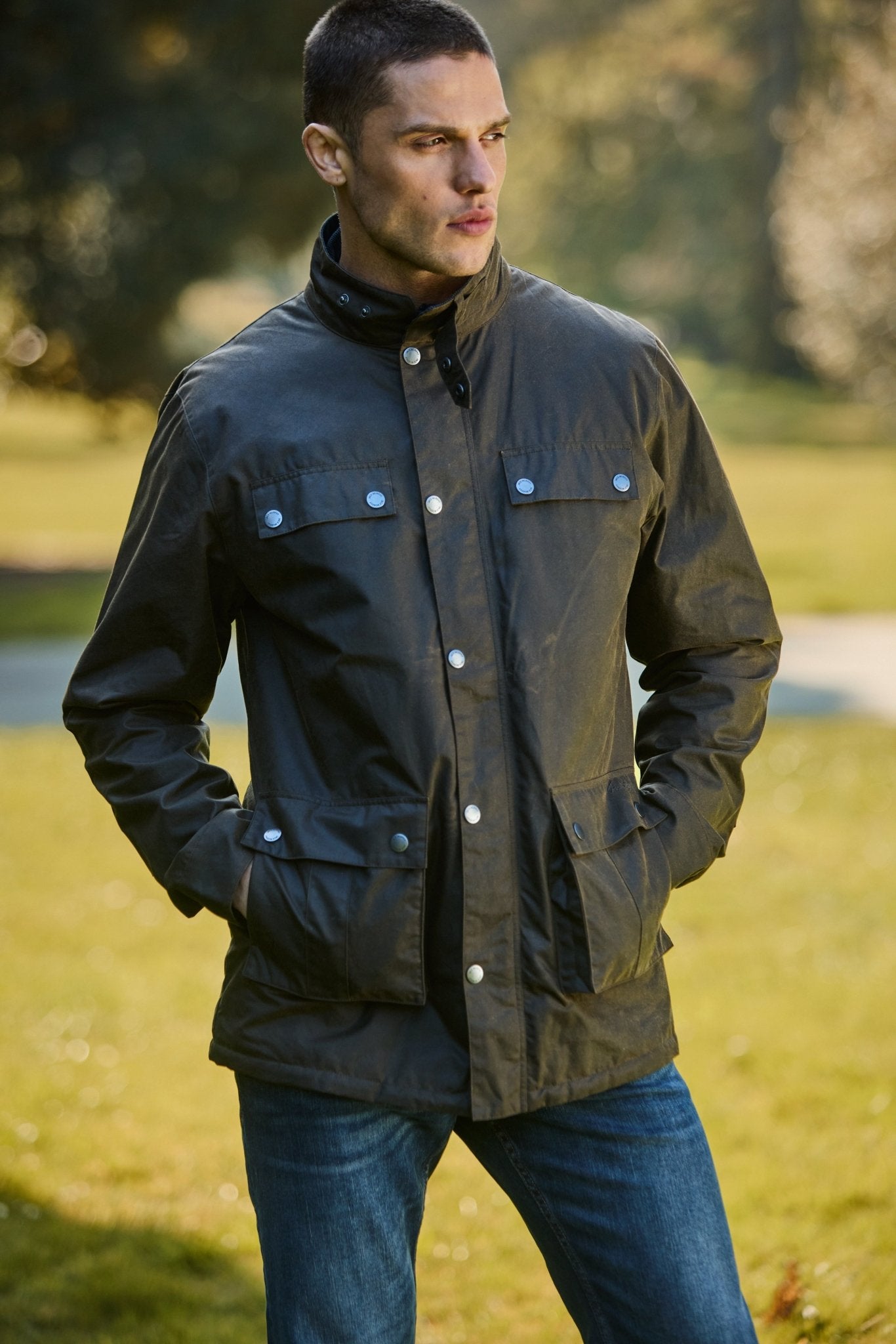 Jack Murphy Clothing - Ciaran Wax Jacket - Olive - Wax