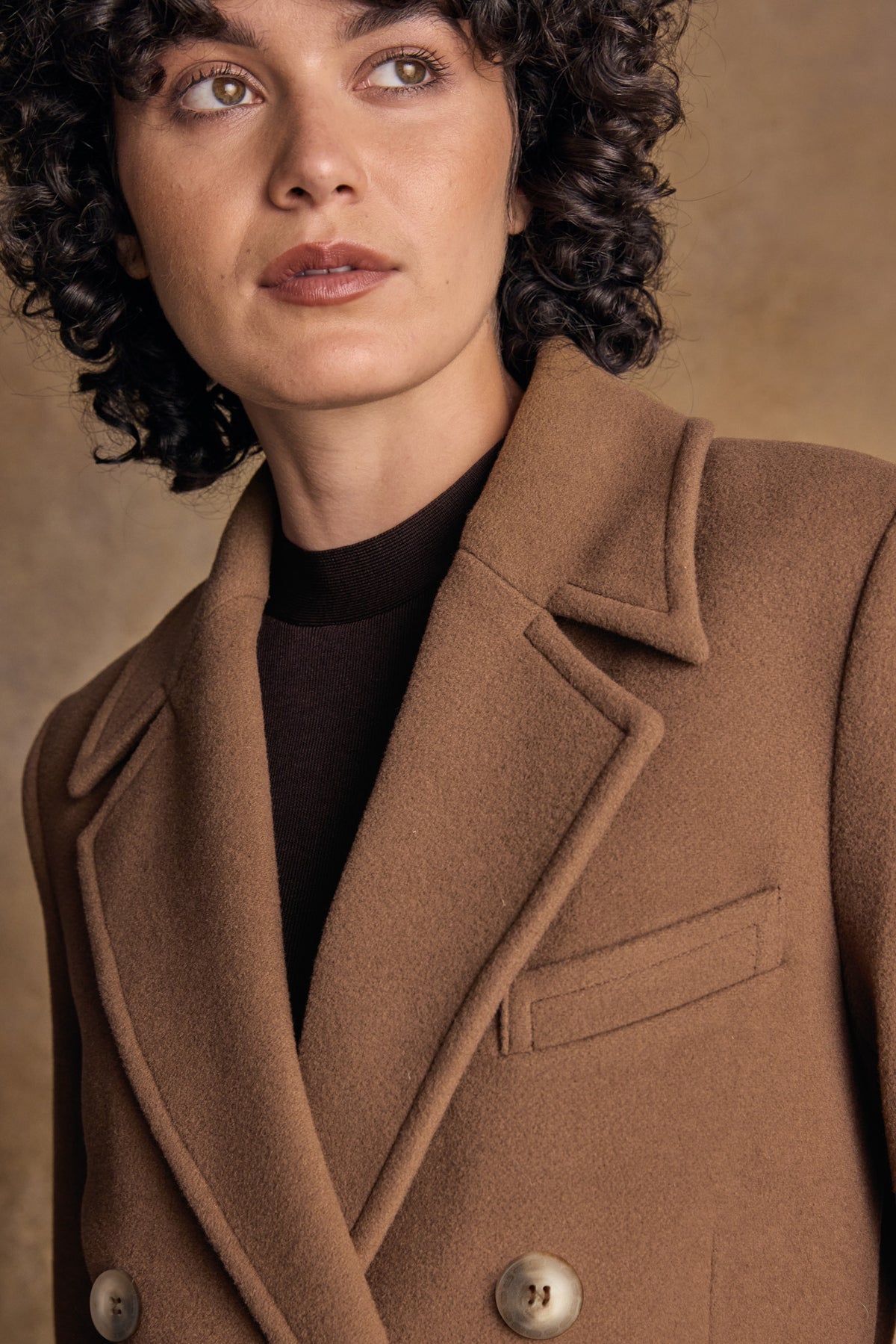 Manteau en laine Clodagh - Camel