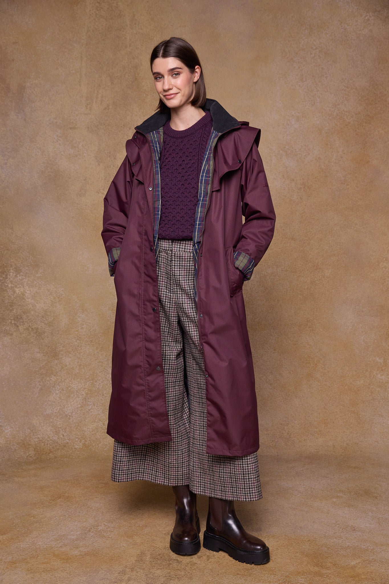 Connemara Waterproof Coat - Maroon