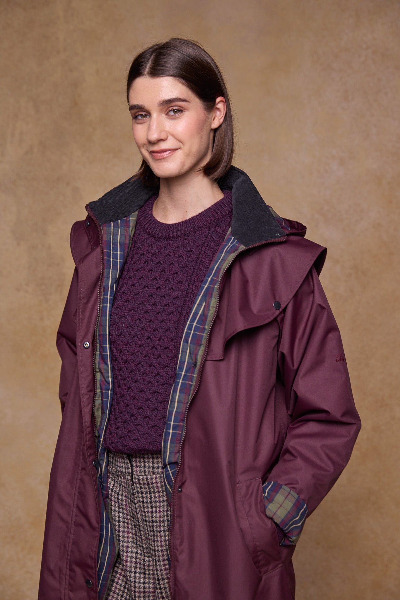 Connemara Waterproof Coat - Maroon