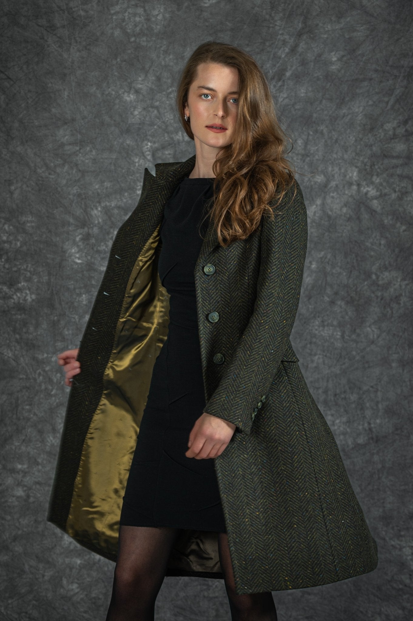 Jack Murphy Clothing - Deirdre Tweed Coat - Emerald Glen - Tweed