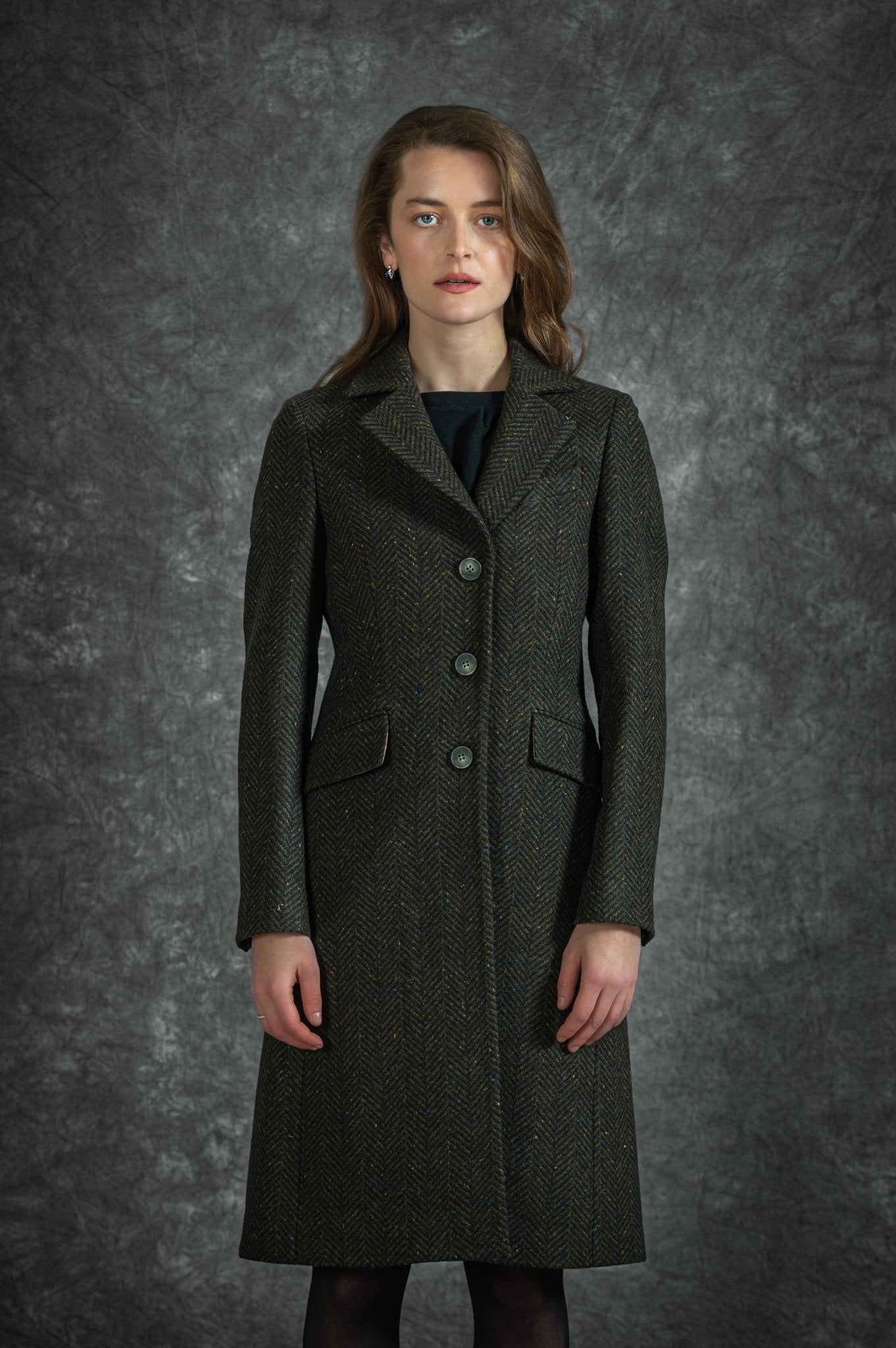 Jack Murphy Clothing - Deirdre Tweed Coat - Emerald Glen - Tweed