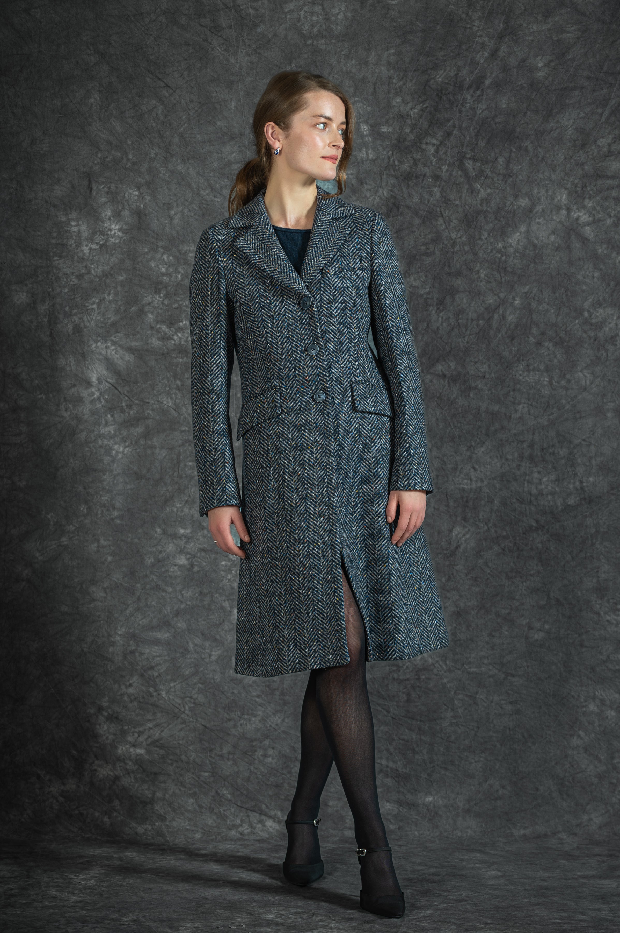 Deirdre Tweed Coat - Atlantic Mist
