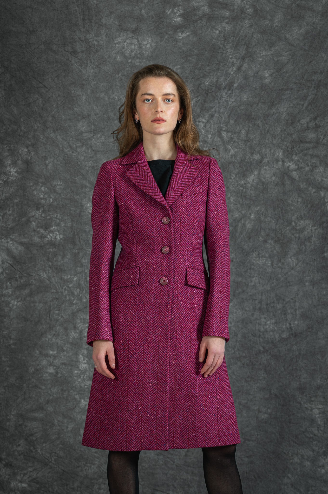 Deirdre Tweed Coat - Wild Burren Rose