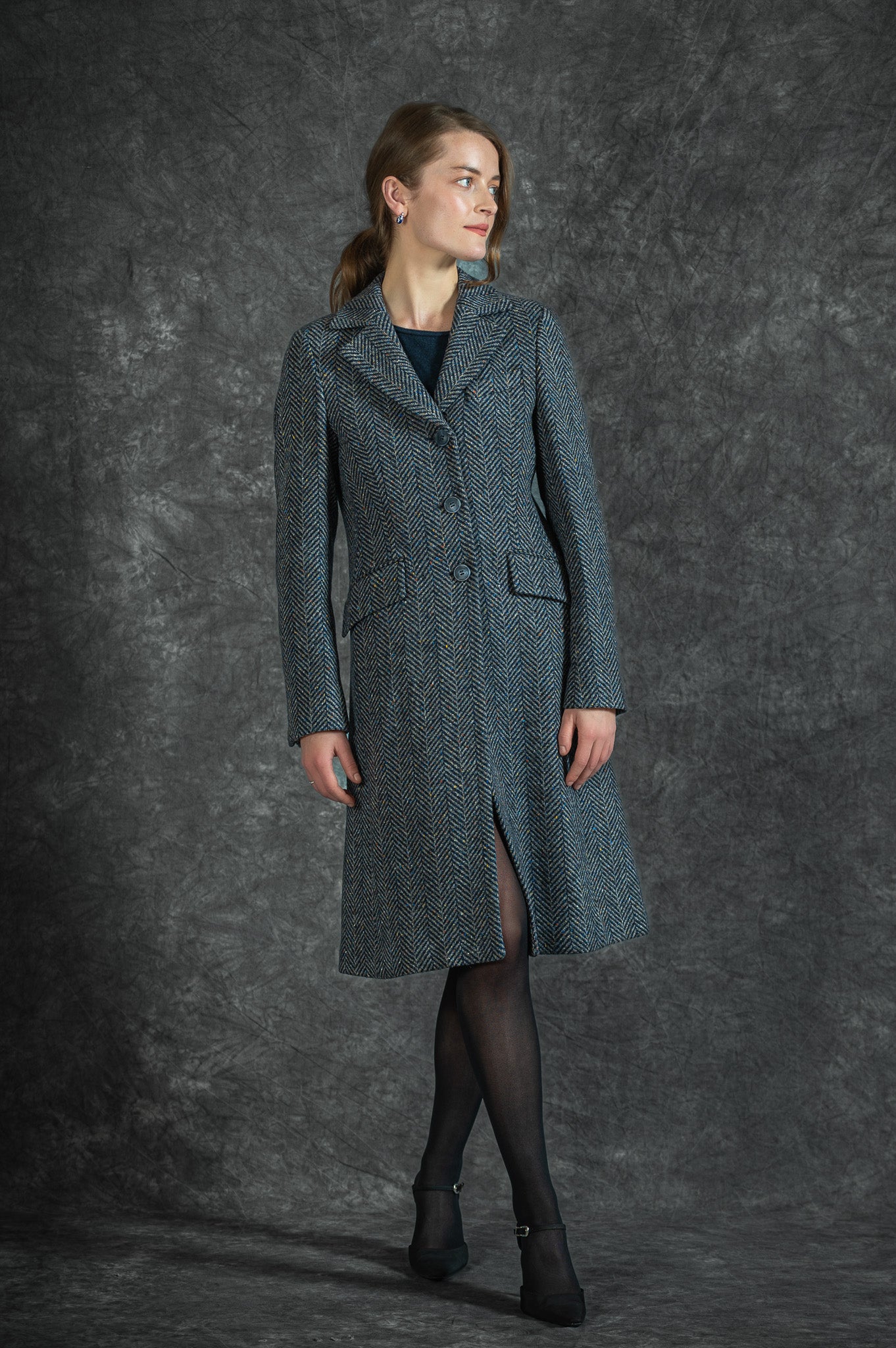 Deirdre Tweed Coat - Atlantic Mist
