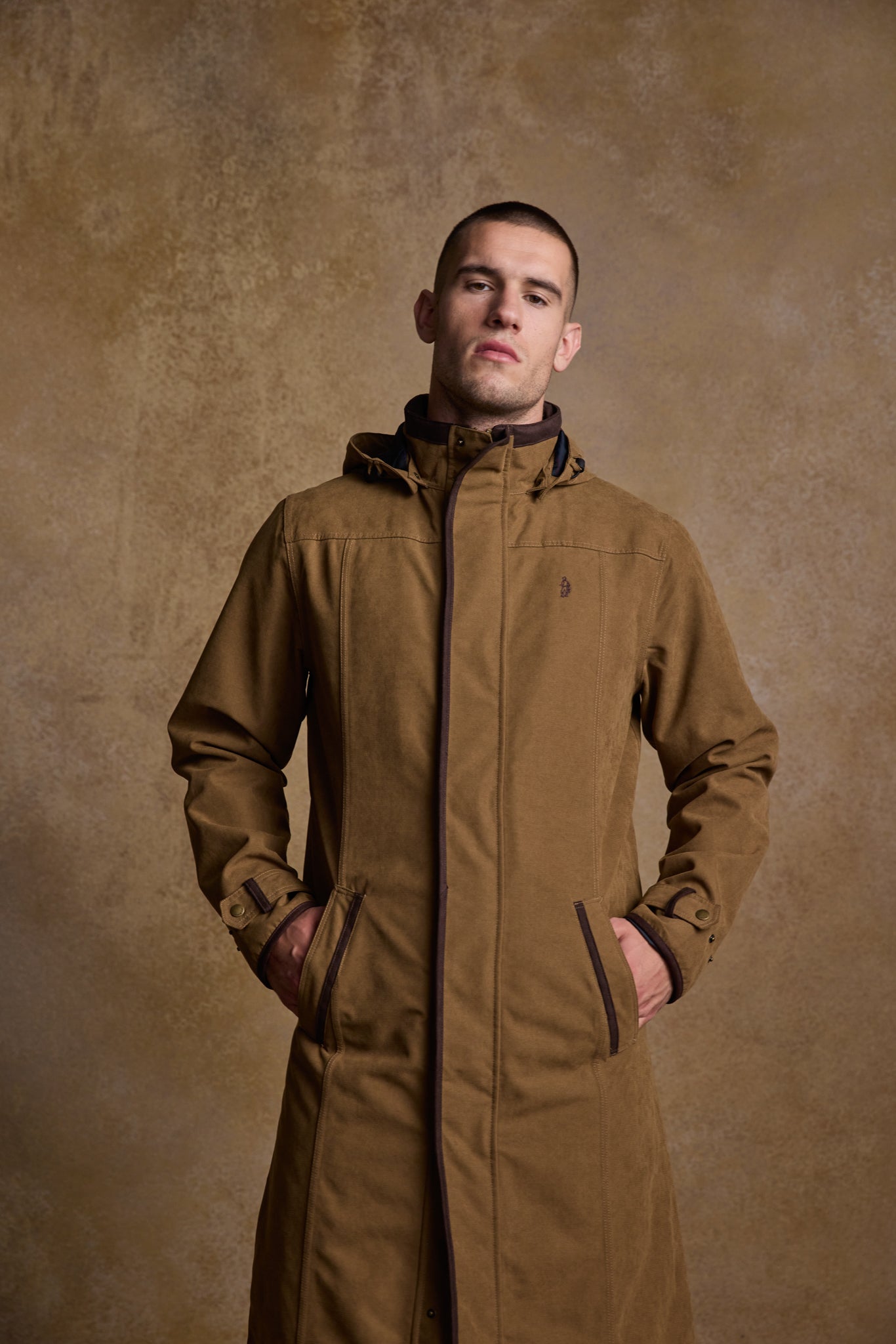 Emmet Waterproof Long Coat Camel Ultimate Rain Protection