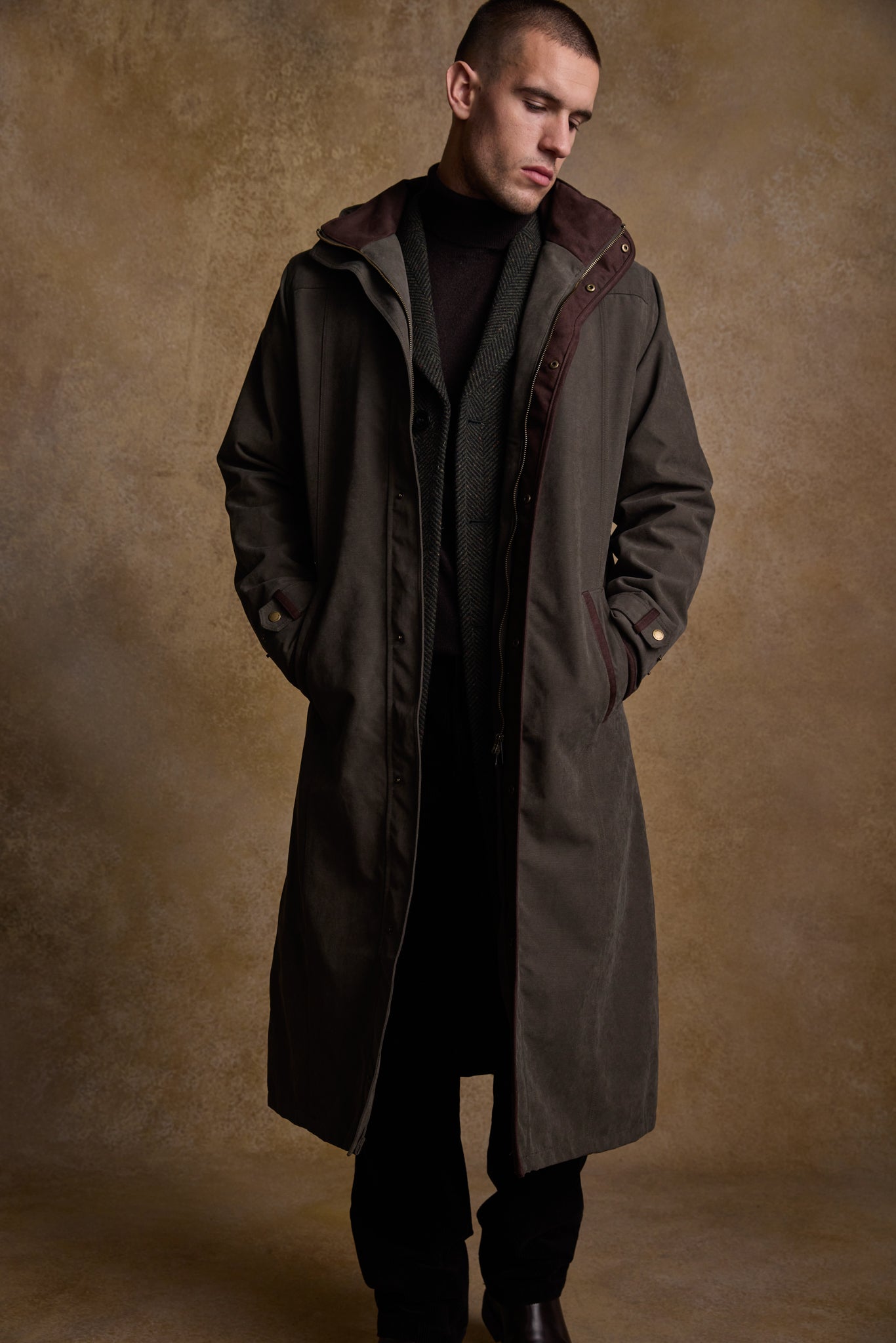 Jack Murphy Ireland - Emmet Waterproof Long Coat - Olive - Waterproof