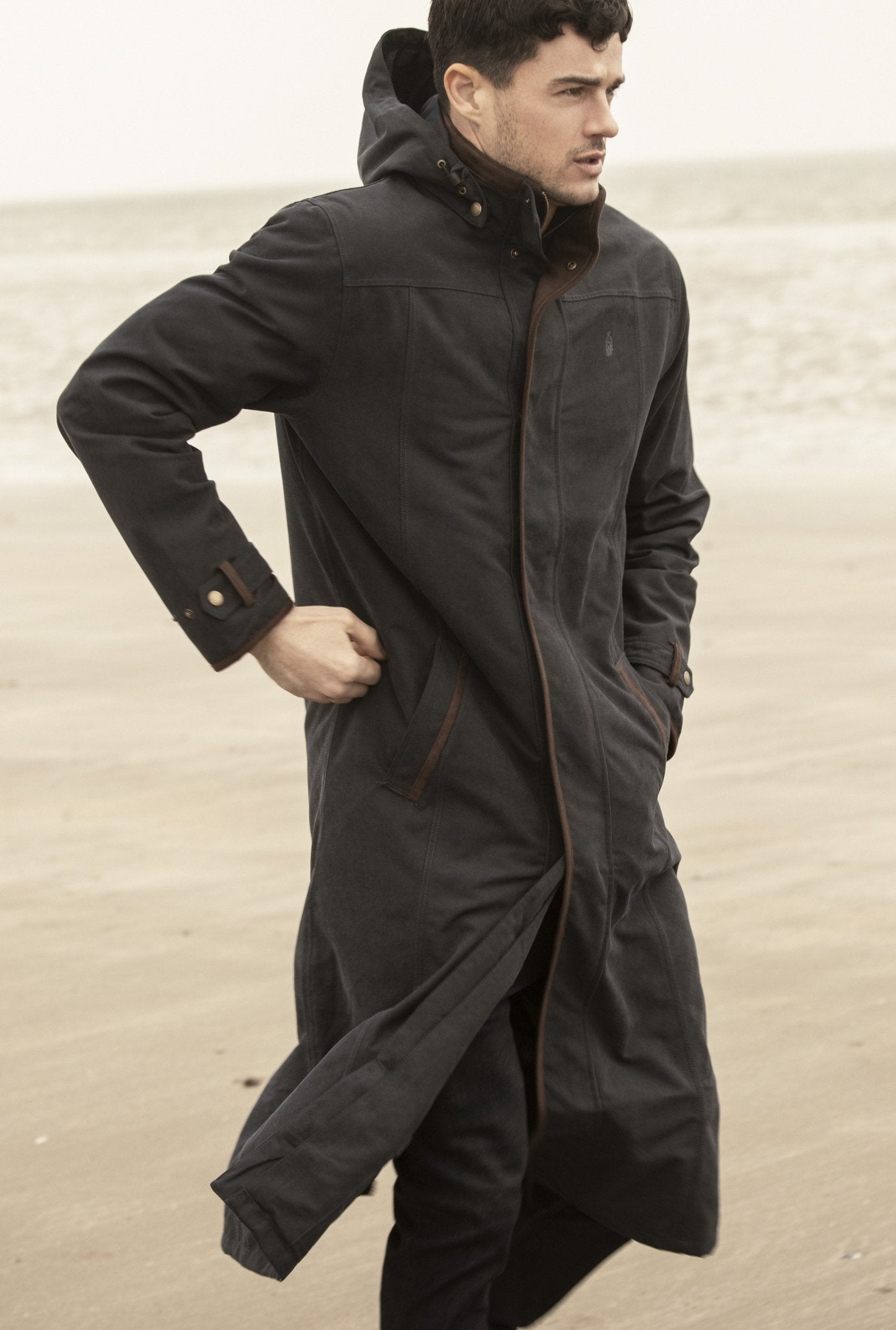 Emmet Waterproof Long Coat Navy: Ultimate Outdoor Protection