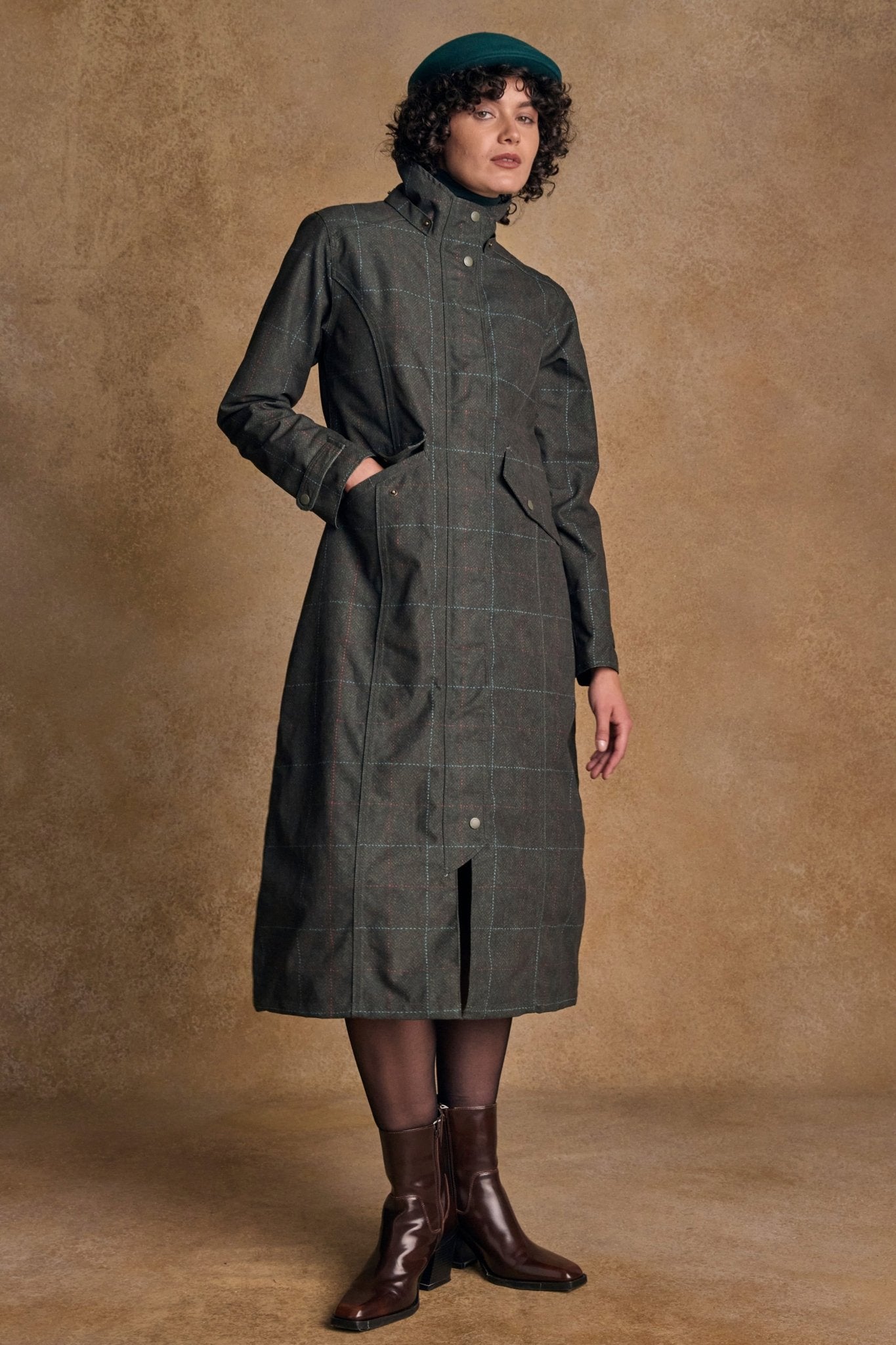 Jack Murphy Ireland - Hannah Waterproof Coat - Green Windowpane - Waterproof