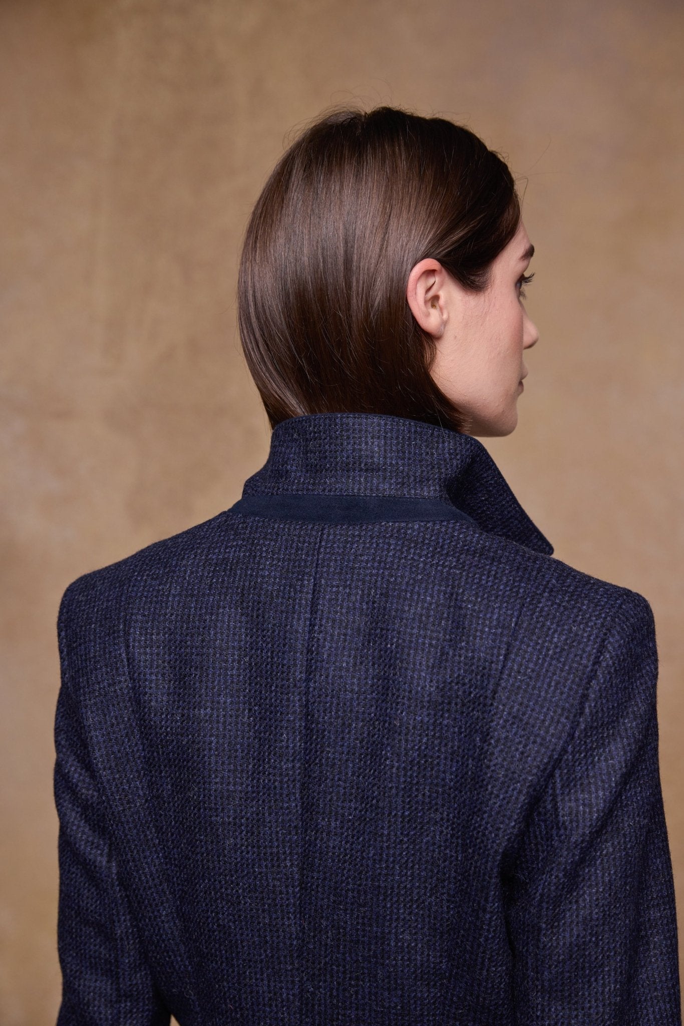 Jack Murphy Clothing - Isabella Tweed Coat - Imperial Blue - Tweed