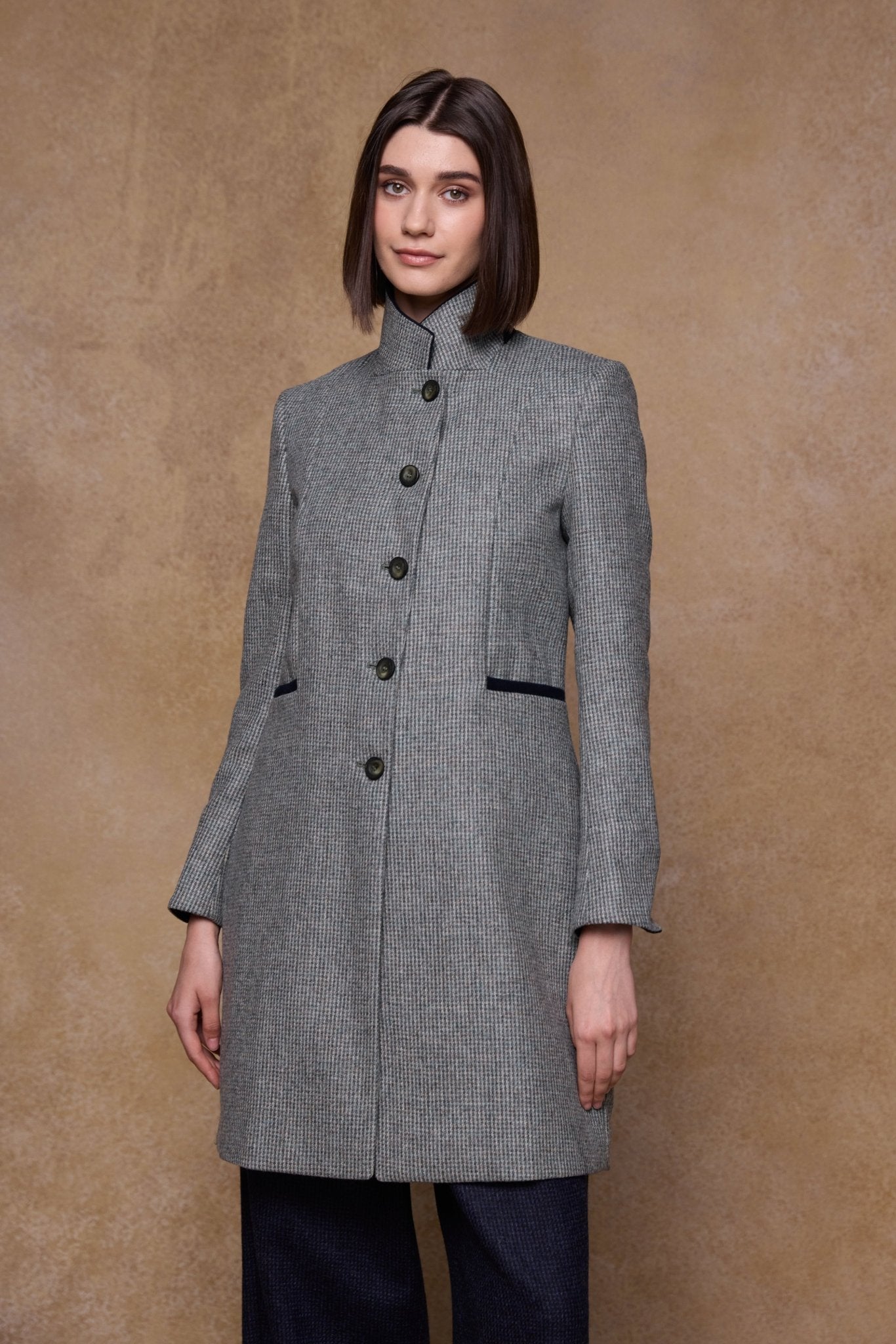 Jack Murphy Clothing - Isabella Tweed Coat - Jade Weave - Tweed