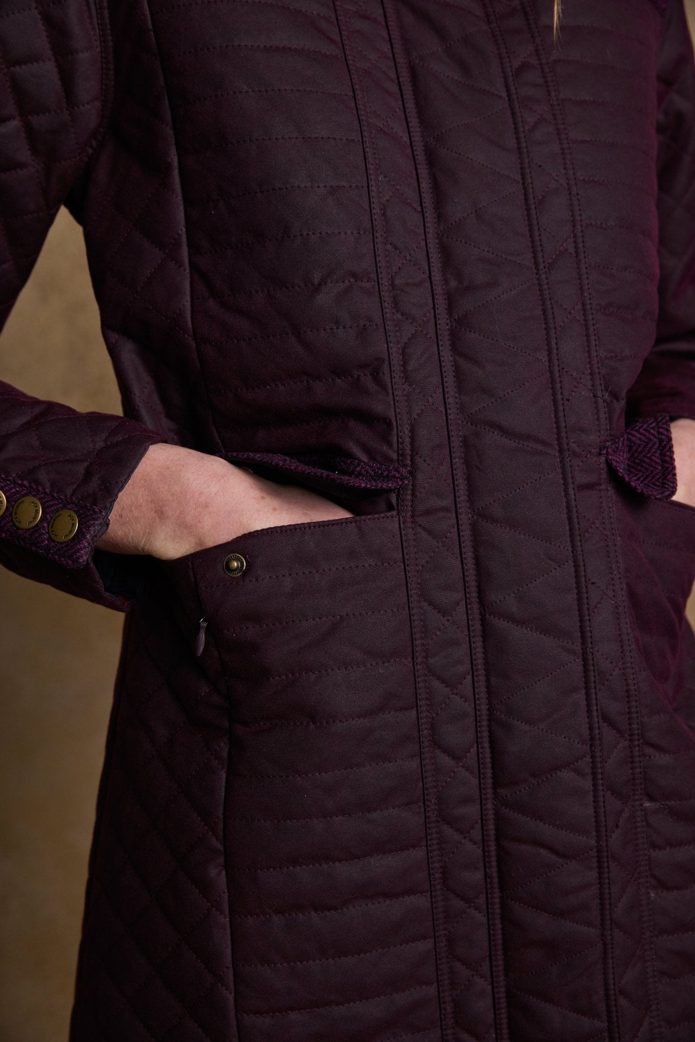 Jack Murphy Ireland - Jodie Wax Coat - Claret - Wax